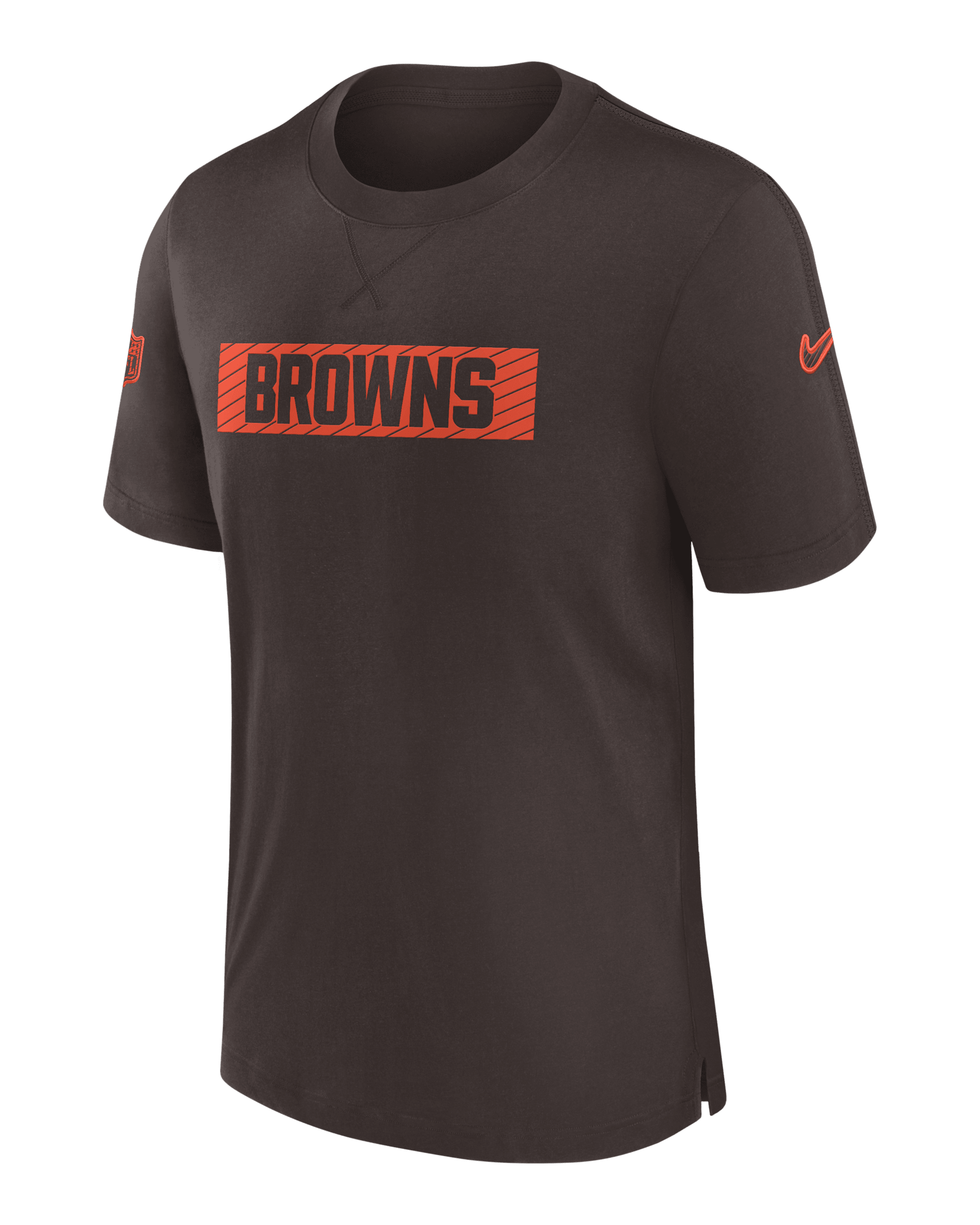 Playera Nike Dri-FIT de la NFL para hombre Cleveland Browns Sideline Player - Marrón