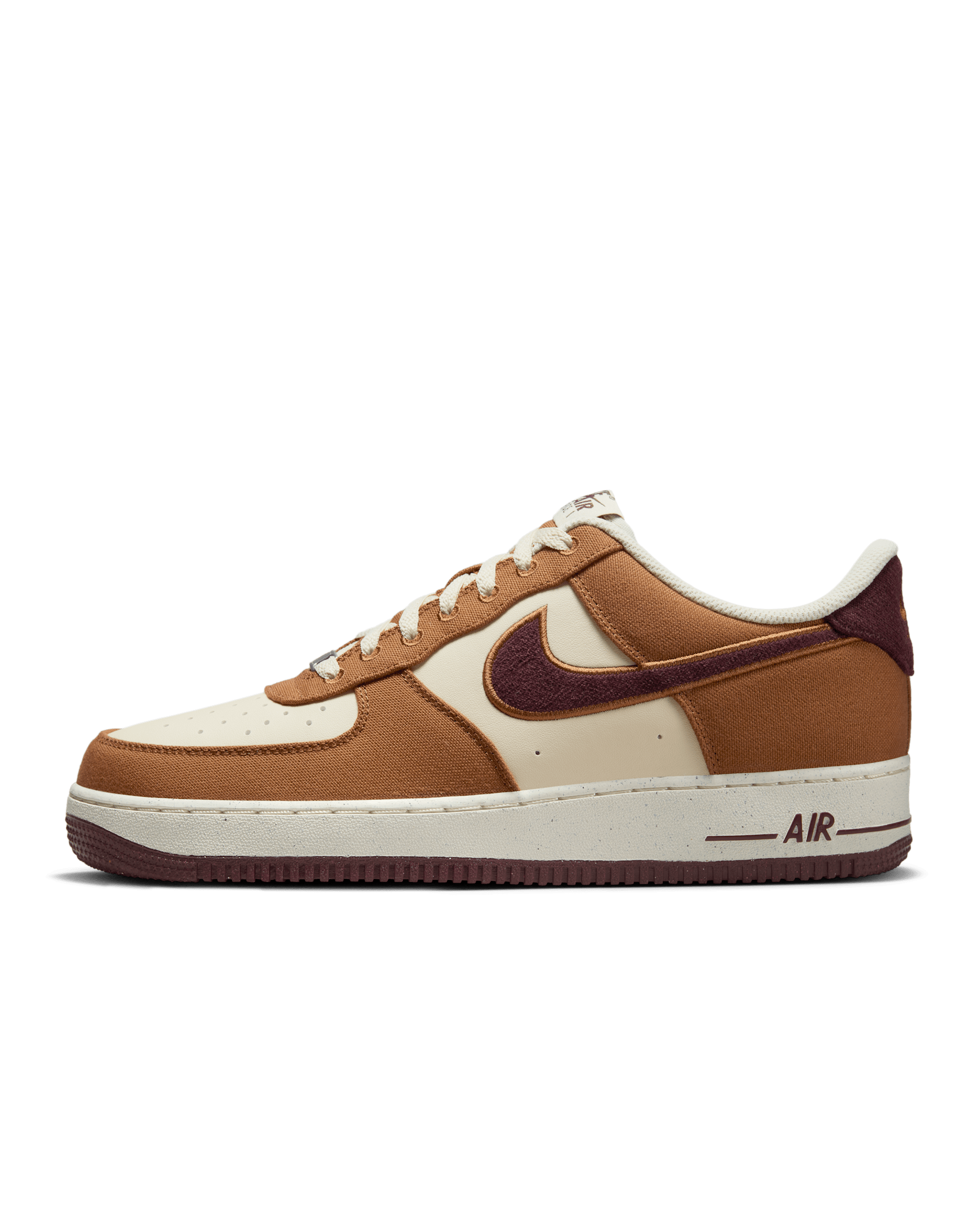 Nike Air Force 1 '07 LV8 Men's Shoes - Light British Tan/Coconut Milk/Gum Dark Brown/Burgundy Crush