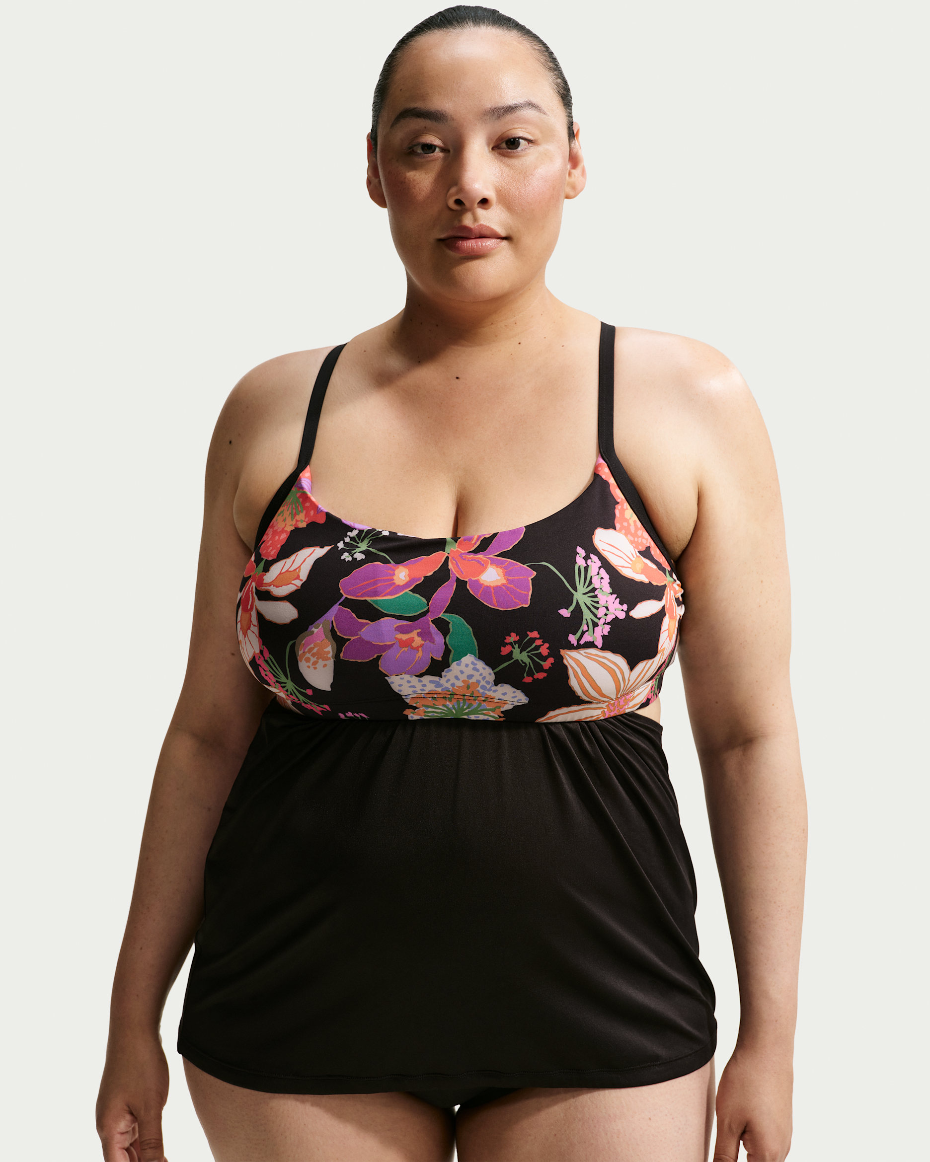 Nike Swim Women's Layered Tankini (Plus Size) - Black