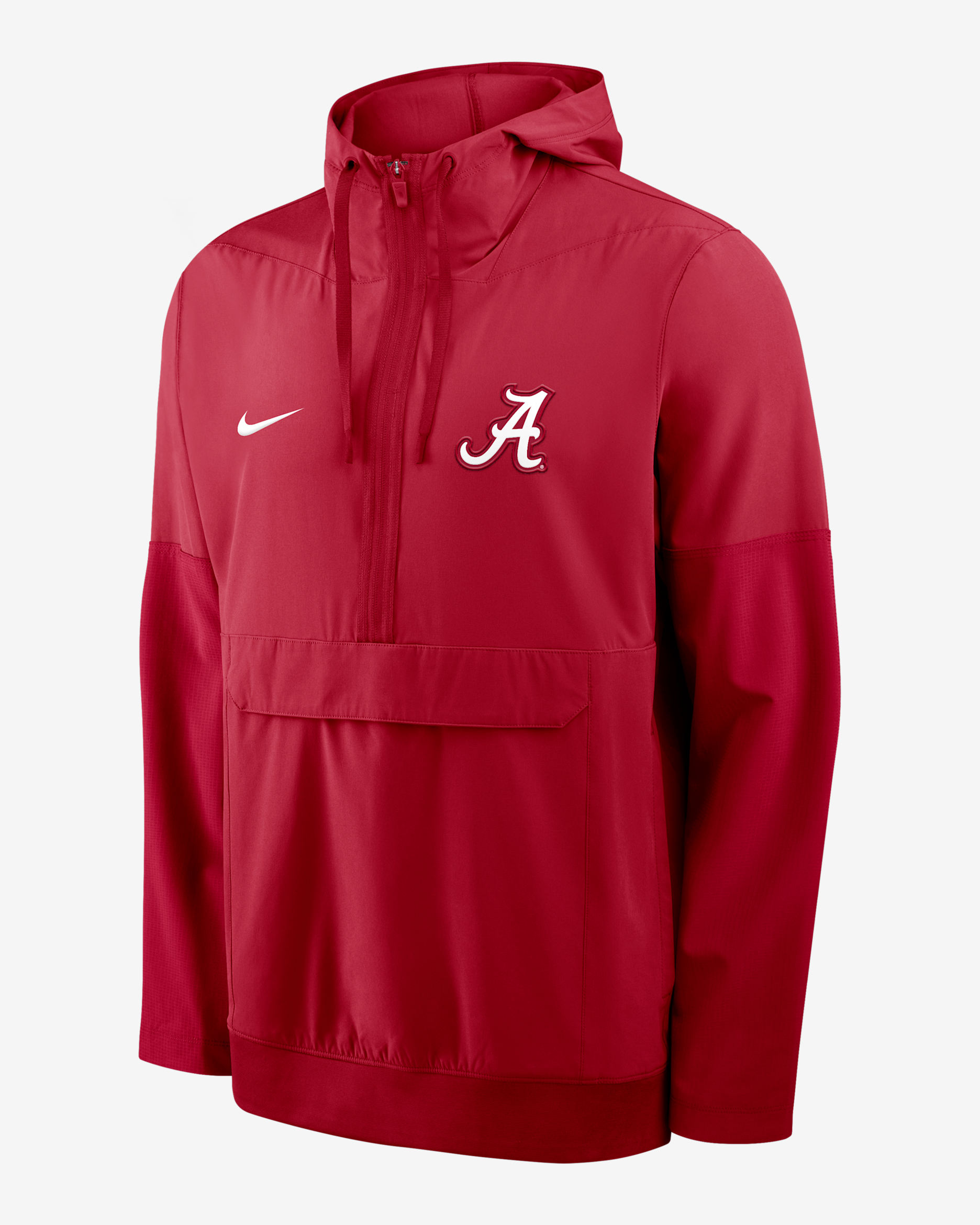 Alabama Anorak Men's Nike College 1/2-Zip Hooded Jacket - Crimson