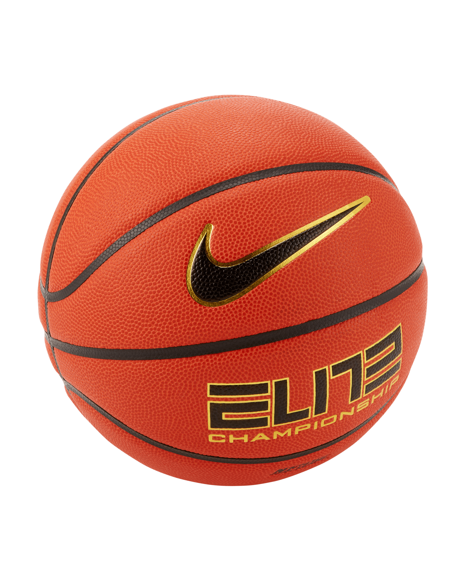 나이키 엘리트 챔피언십 농구공 - 오렌지/블랙/메탈릭 골드/블랙