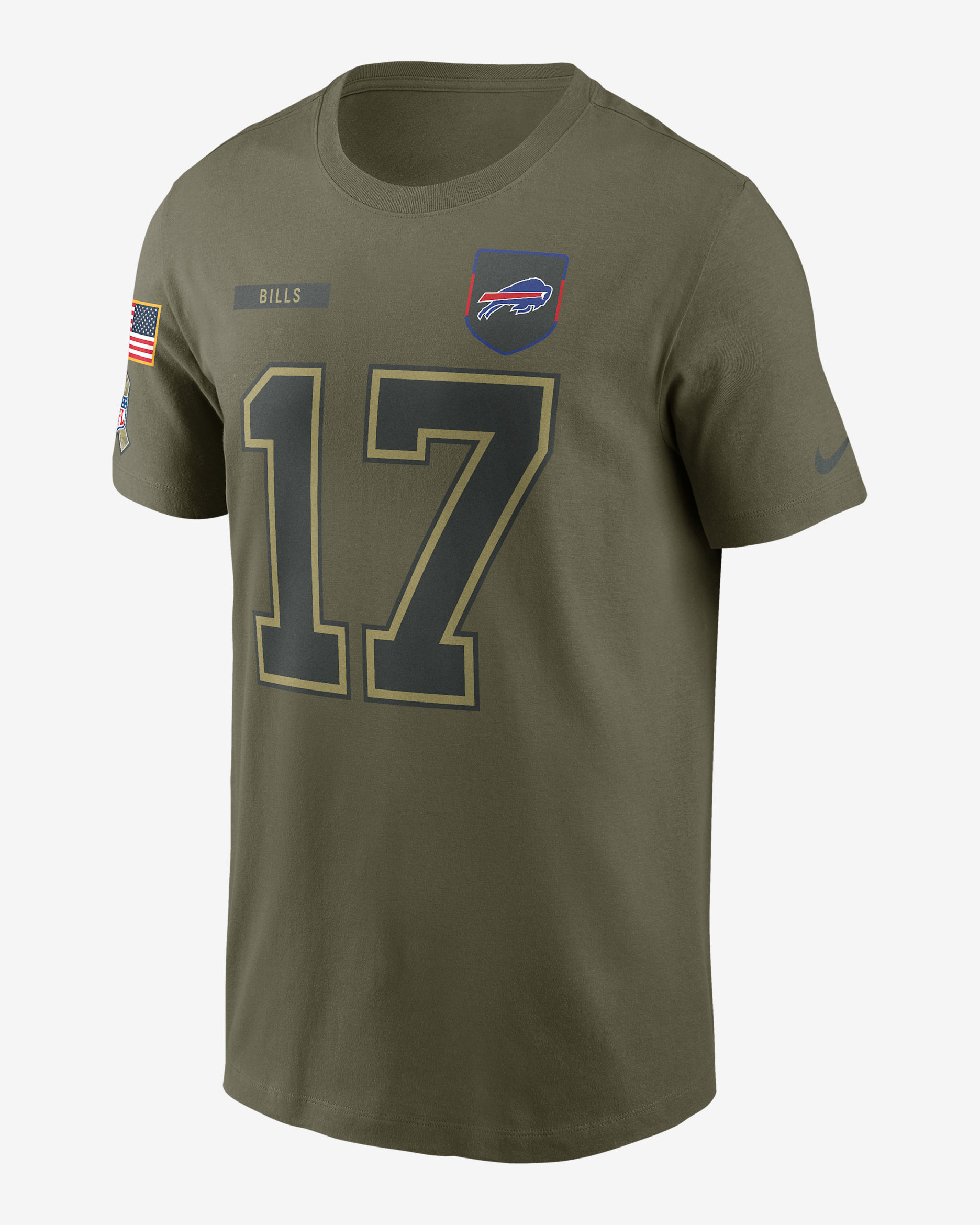 Josh Allen Buffalo Bills Salute To Service Men’s Nike NFL T-Shirt - Olive