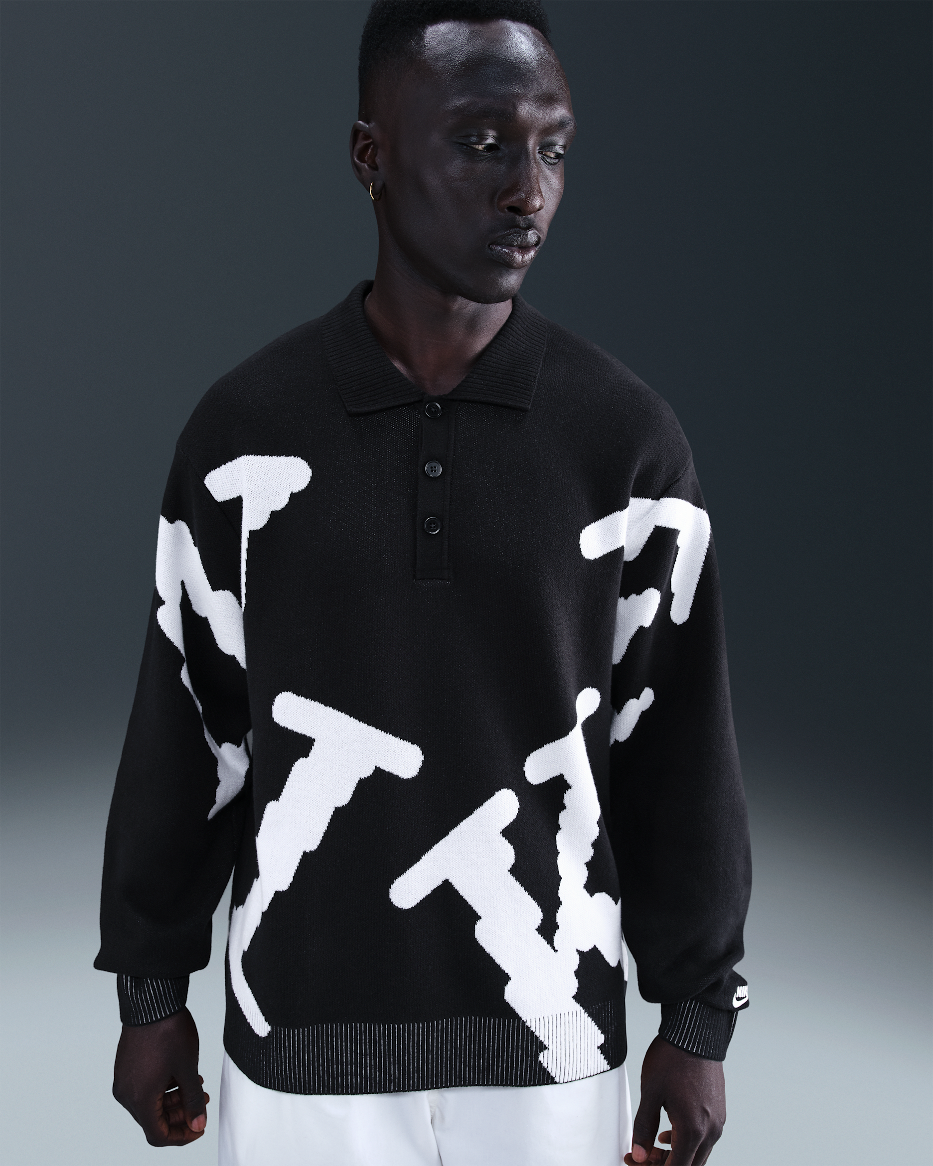 Haut de rugby Nike Sportswear Club pour homme - Noir/Blanc/Blanc