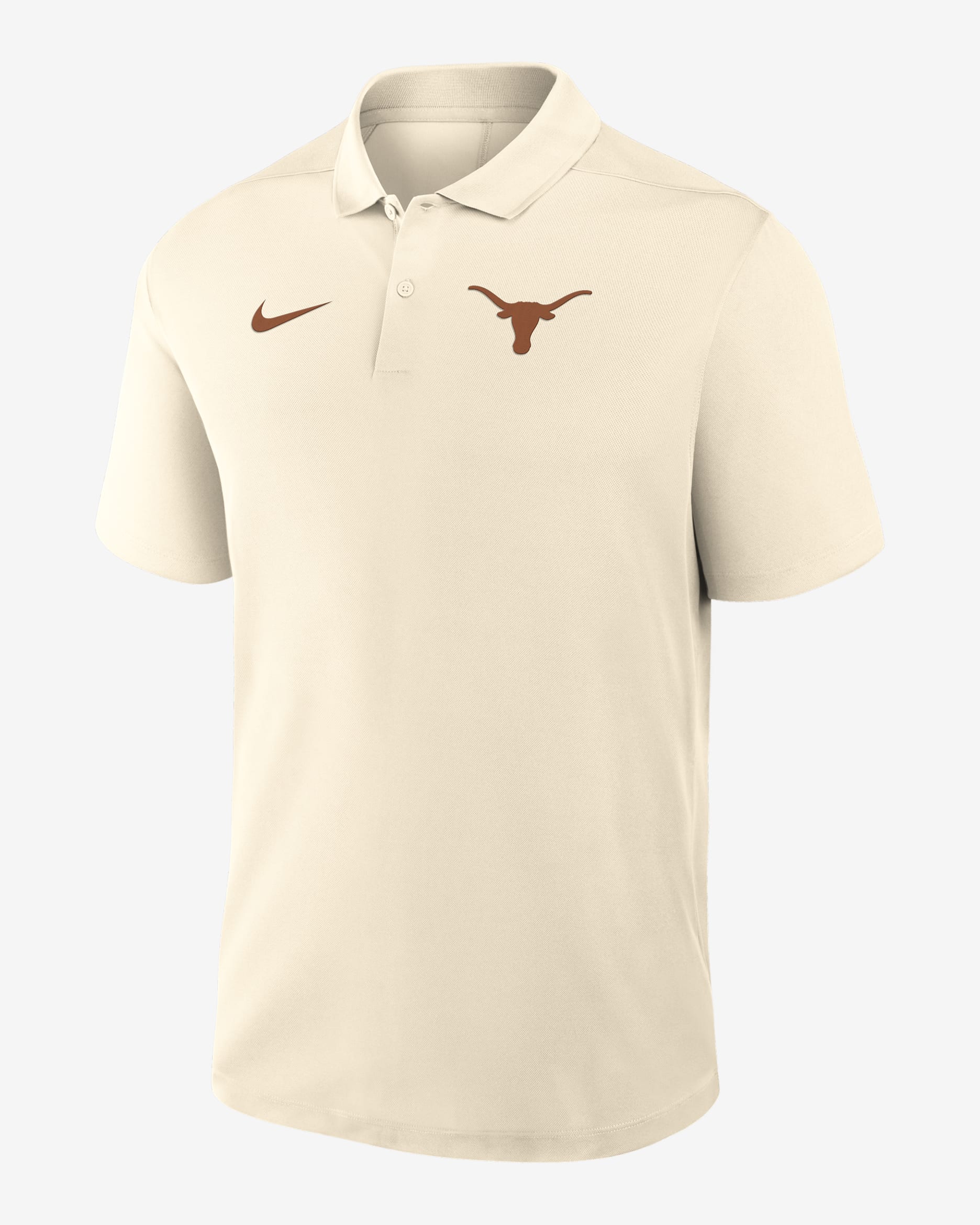Texas Victory Primary Logo Men's Nike Dri-FIT College Polo - Tan/Beige