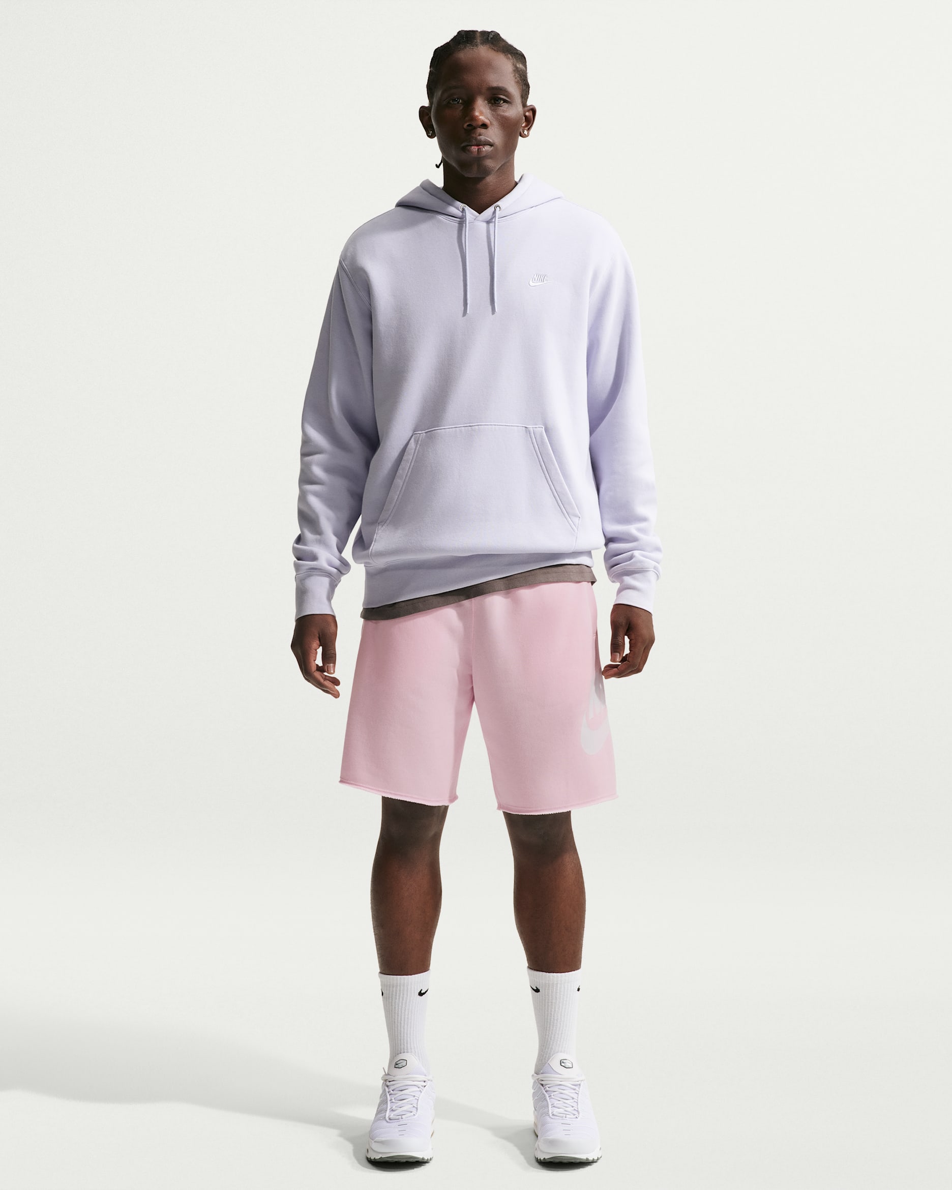 Nike Club Men's French Terry Alumni Shorts - Pink Foam/Pink Foam/White
