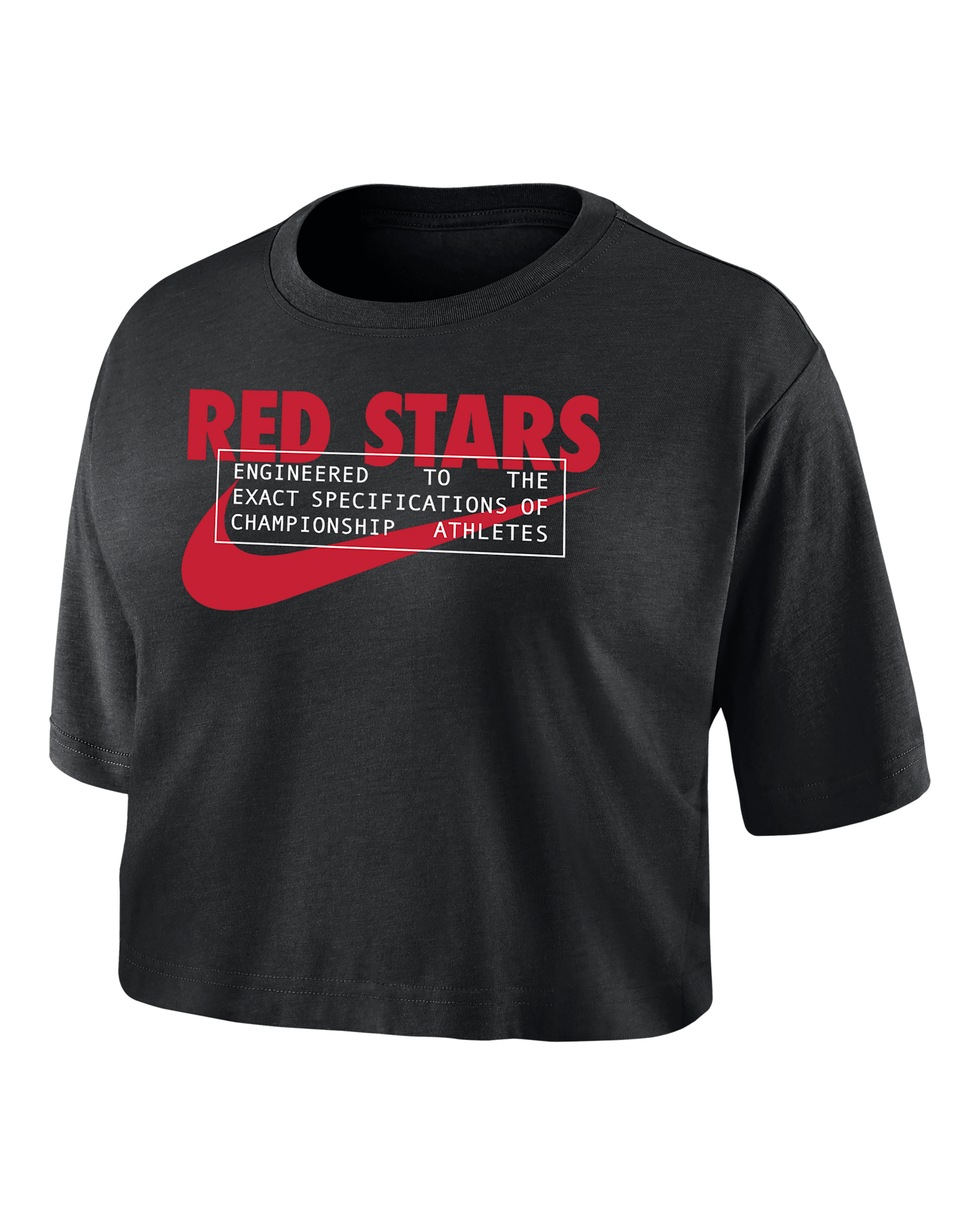 Chicago Red Stars Women's Nike Dri-FIT Soccer Cropped T-Shirt - Black