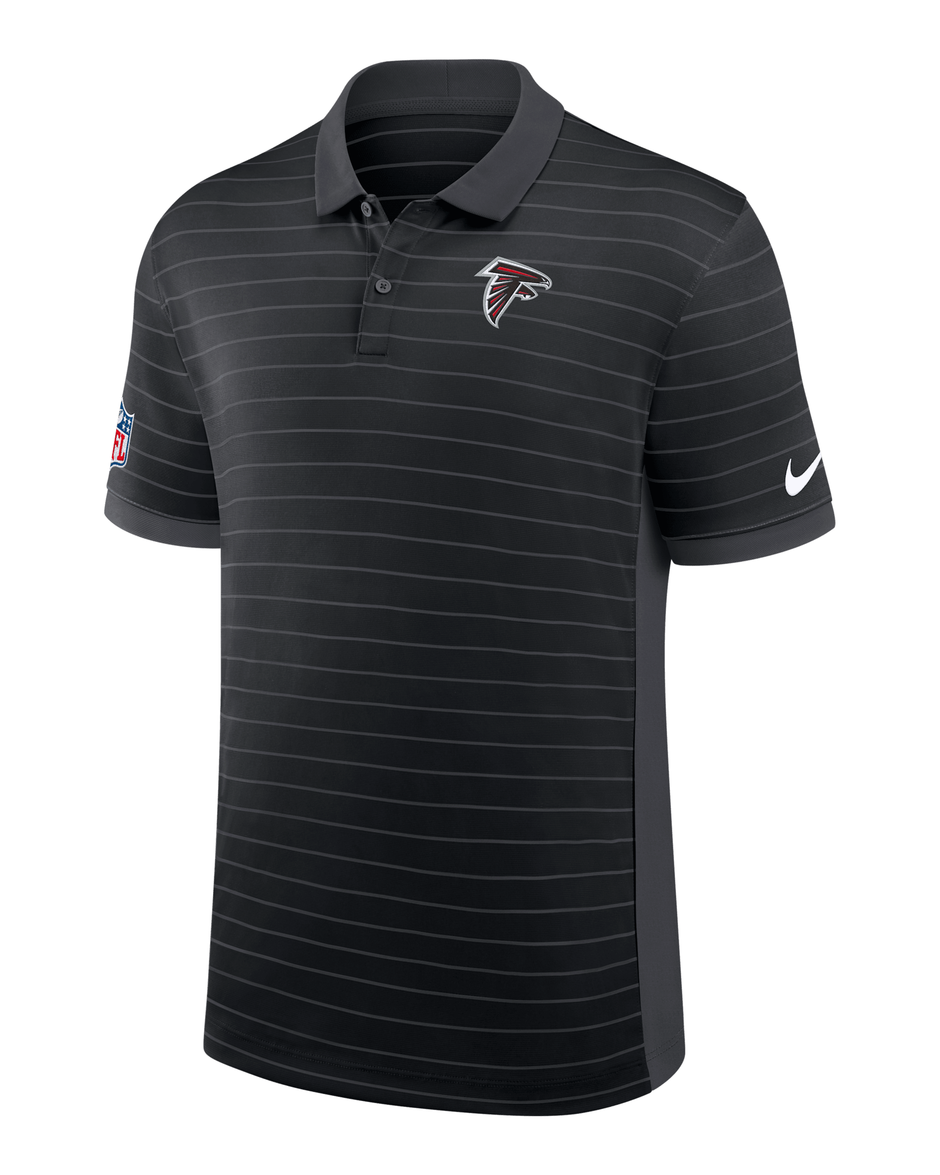 Polo Nike Dri-FIT de la NFL para hombre Atlanta Falcons Sideline Victory Stripe - Negro
