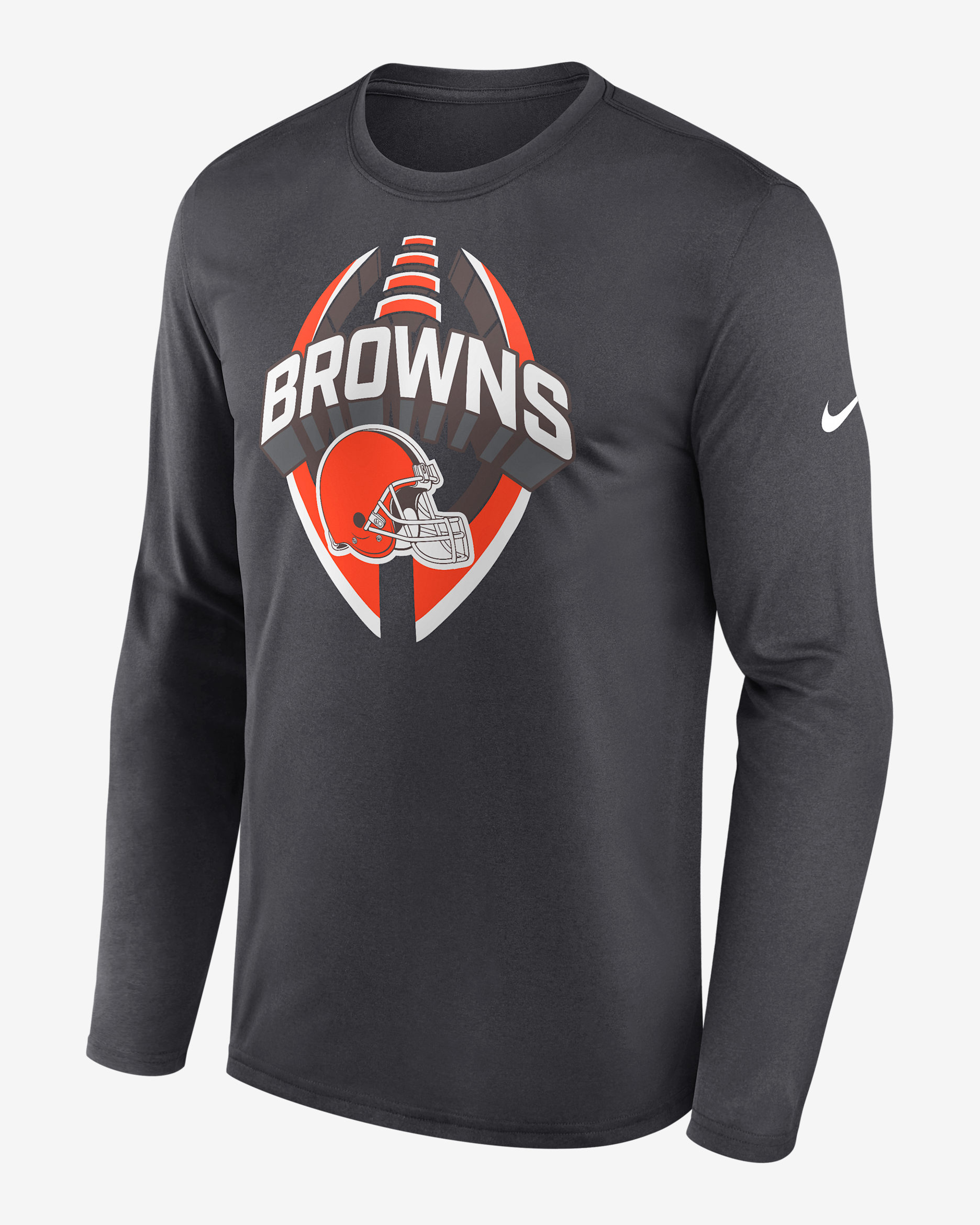 Cleveland Browns Legend Icon Men's Nike Dri-FIT NFL Long-Sleeve T-Shirt - Anthracite