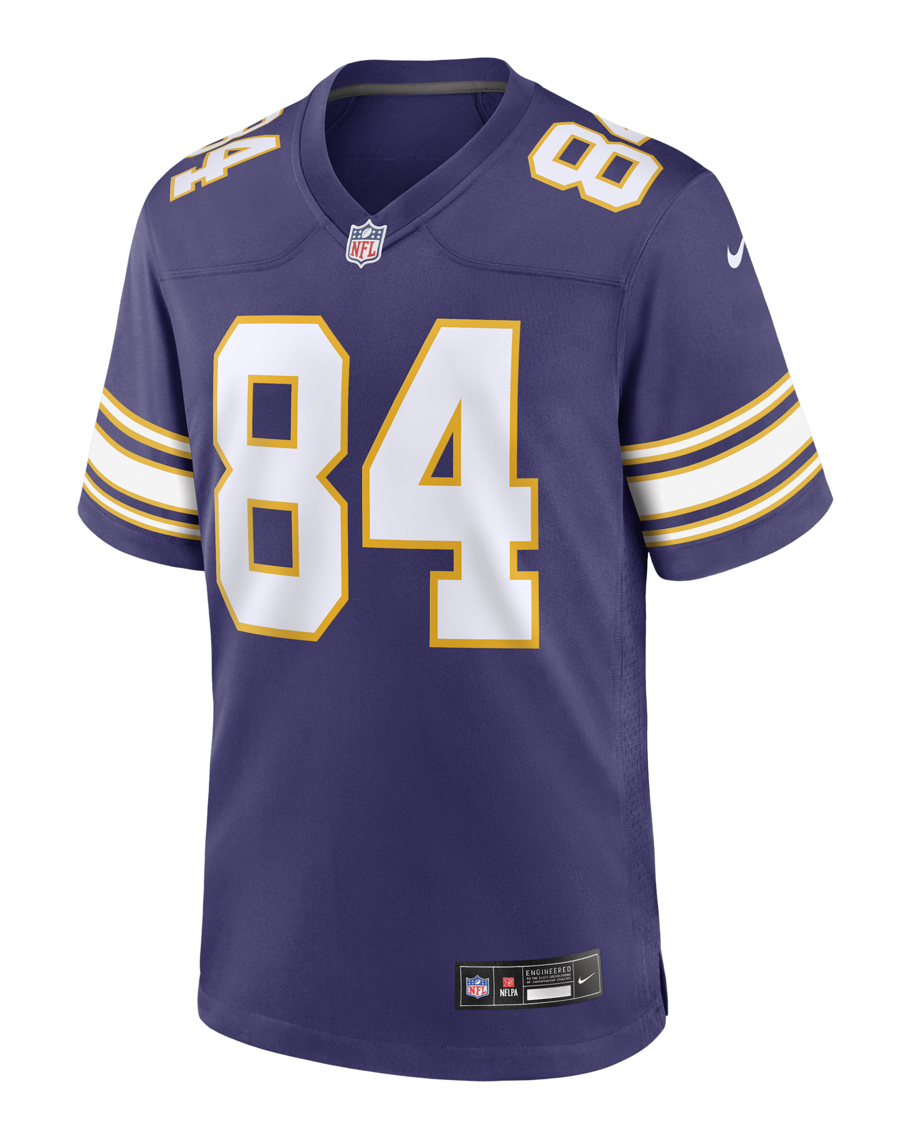 Jersey de fútbol americano Nike de la NFL Game para hombre Randy Moss Minnesota Vikings - Morado