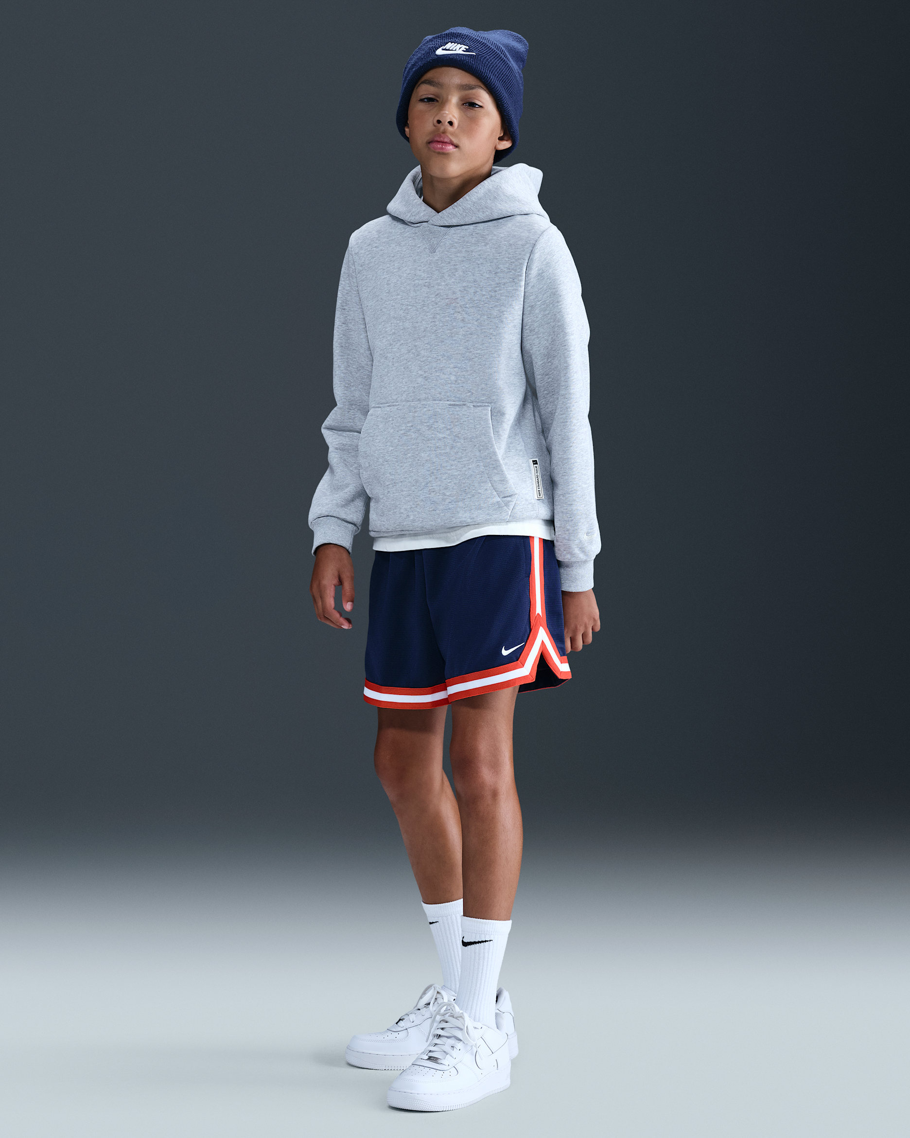 Nike DNA Big Kids' 5" Basketball Shorts - Midnight Navy/White