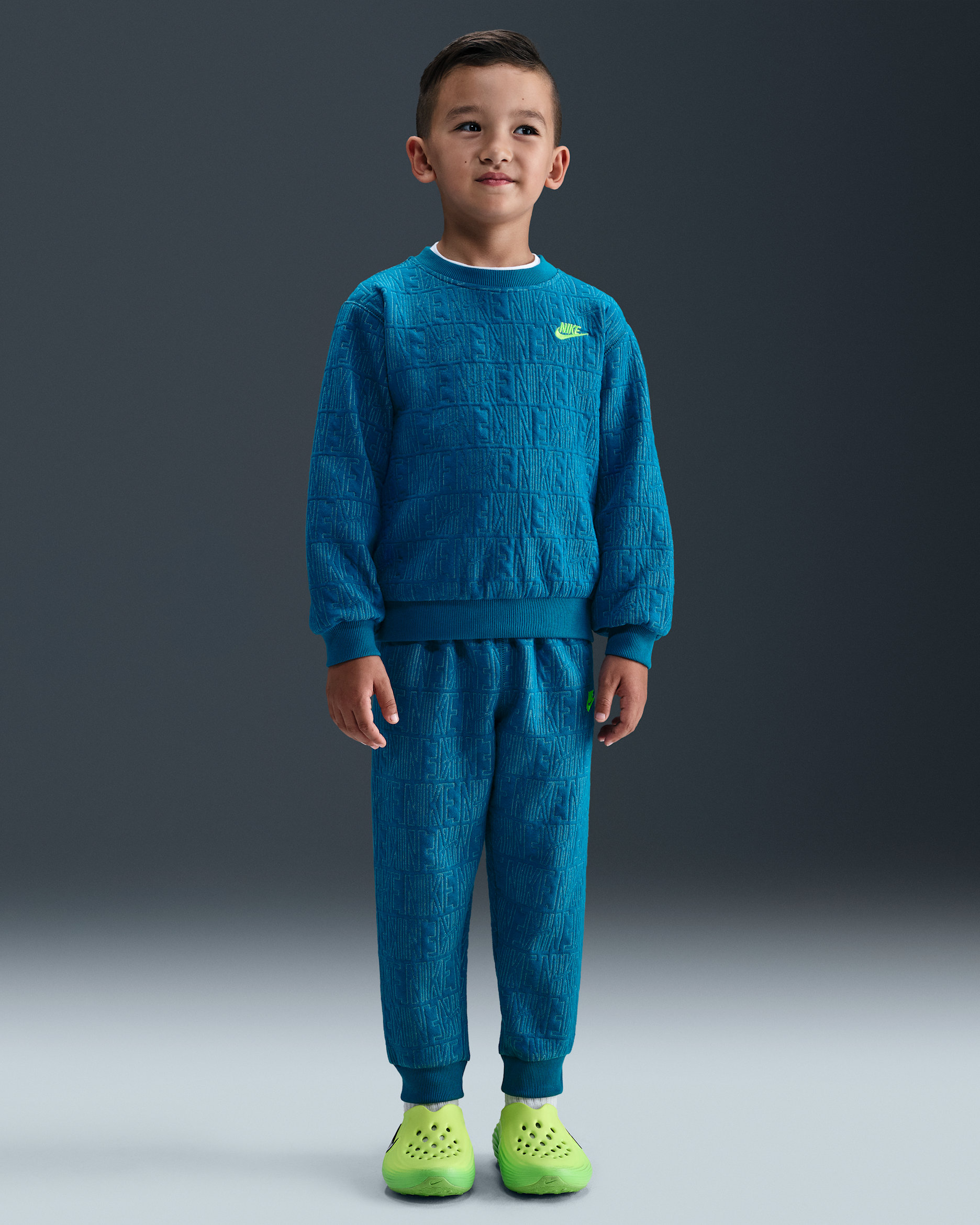 Nike Glow With Me Little Kids' 2-Piece Novelty Pants Set - Green Abyss