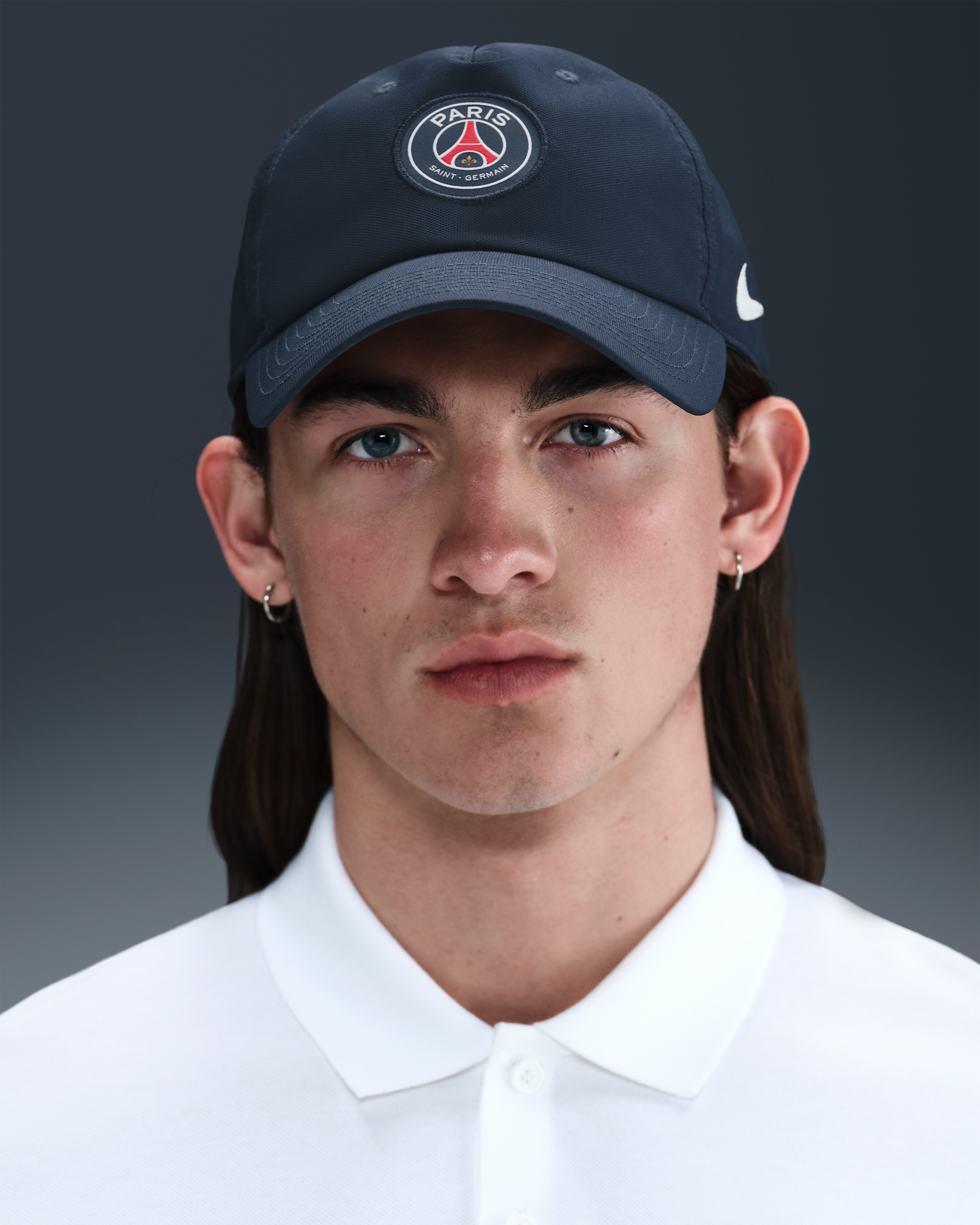 Jockey καπέλο Παρί Σεν Ζερμέν 2025/2026 Nike Club - Obsidian/Λευκό