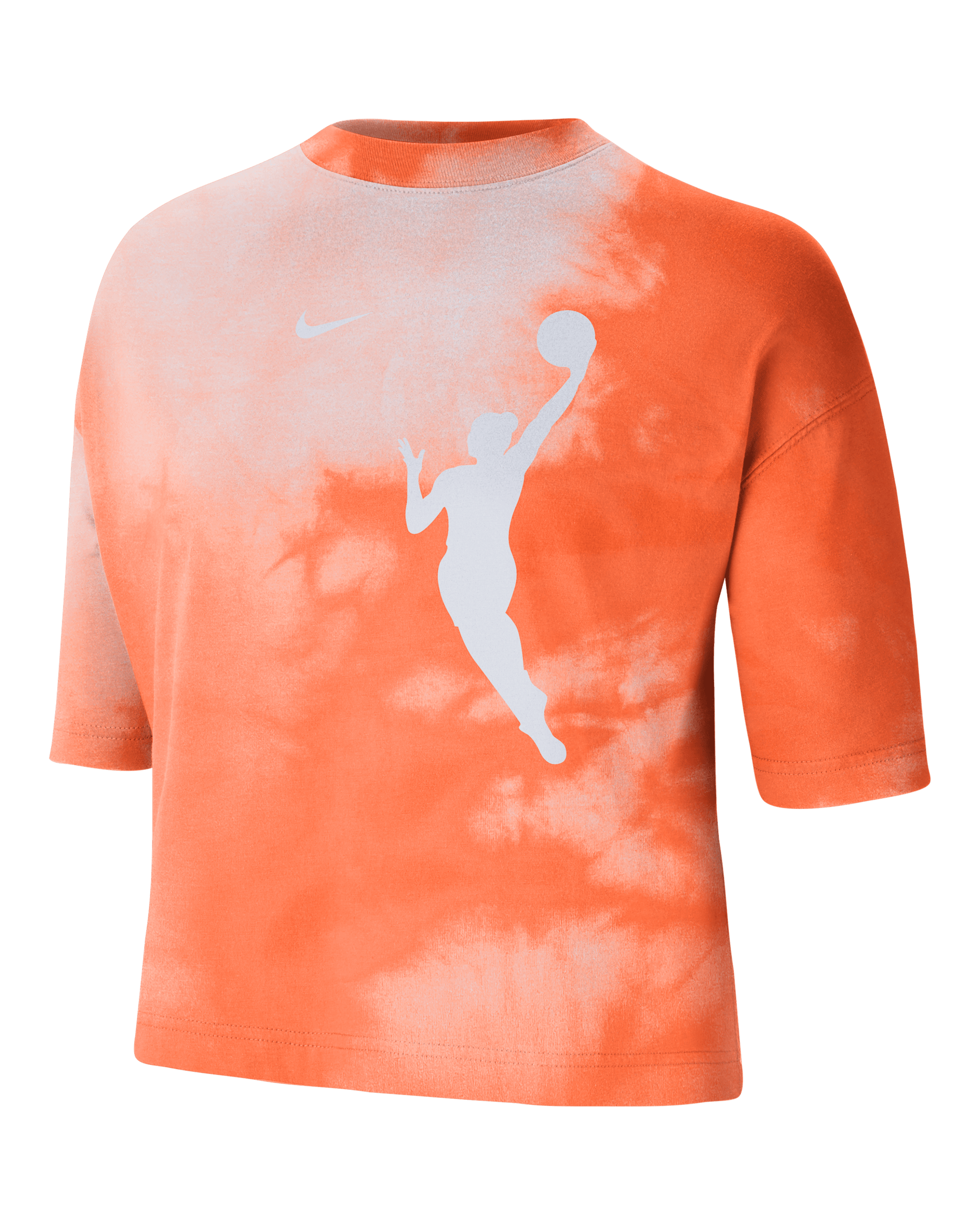 Playera de cuello redondo Nike de la WNBA de corte cuadrado para mujer Team 13 - Naranja brillante
