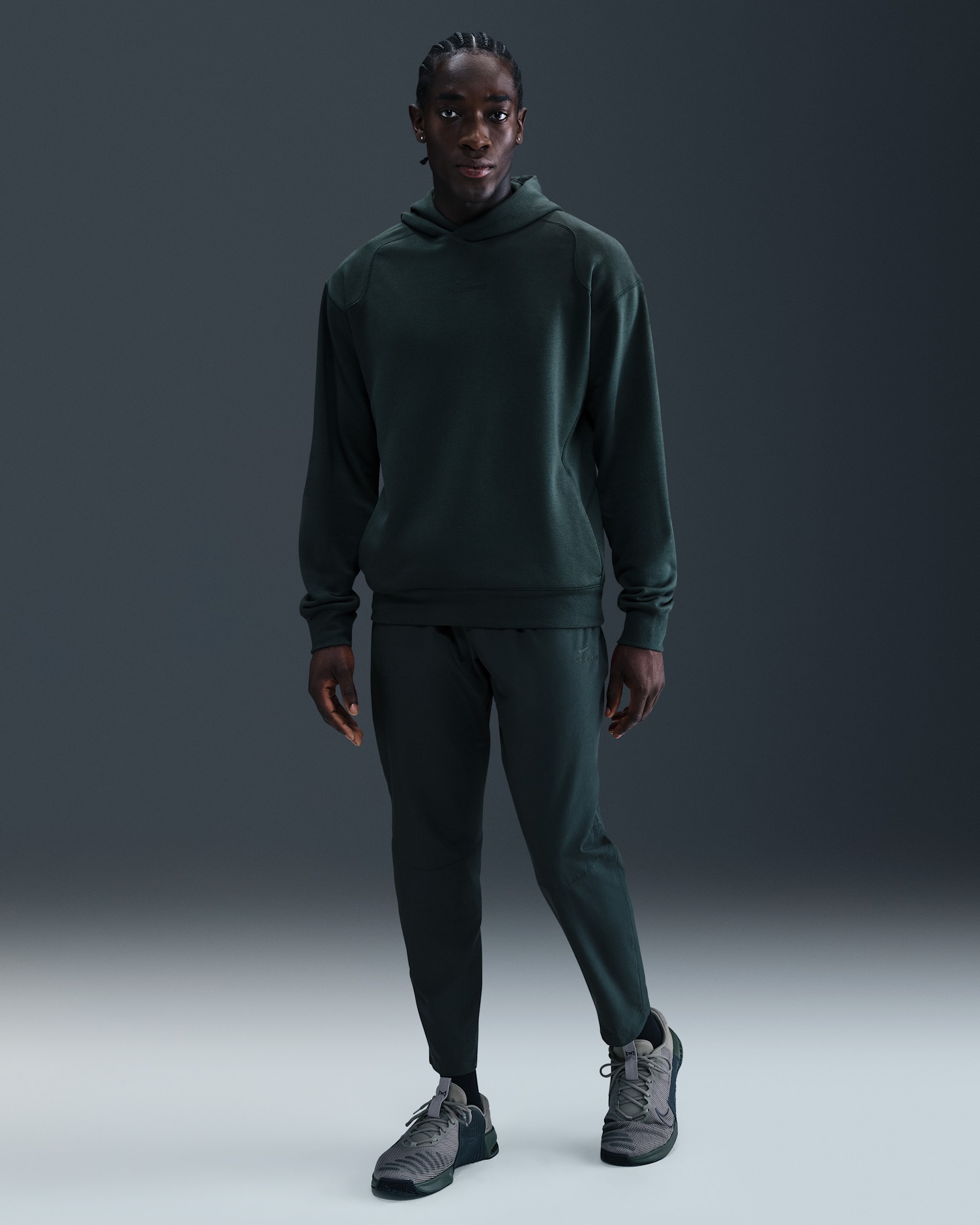 Nike Pro Training Men's Dri-FIT Trousers - Seaweed/Black