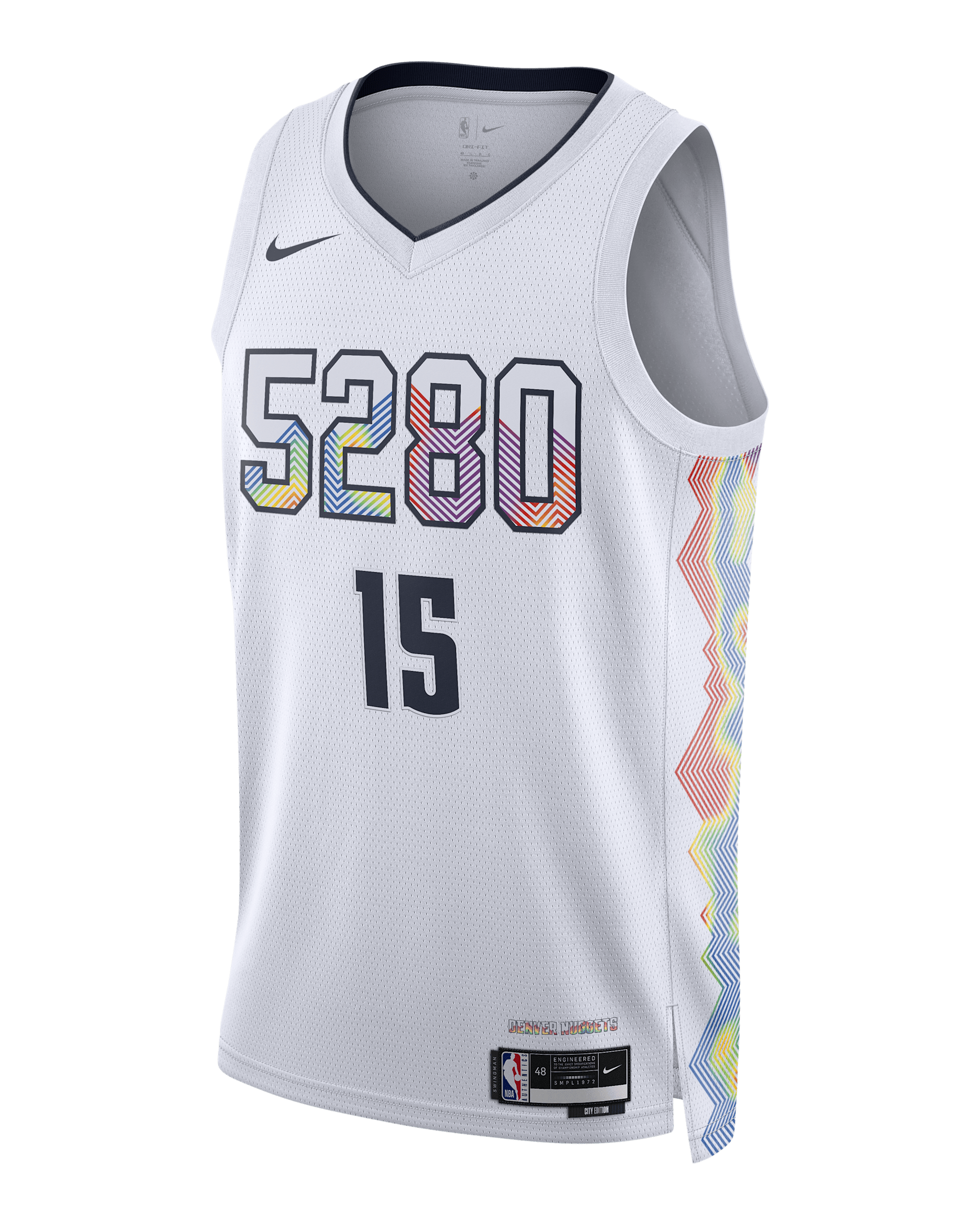Jersey Nike Dri-FIT de la NBA Swingman para hombre Nikola Jokić Denver Nuggets 2024/25 City Edition - Blanco