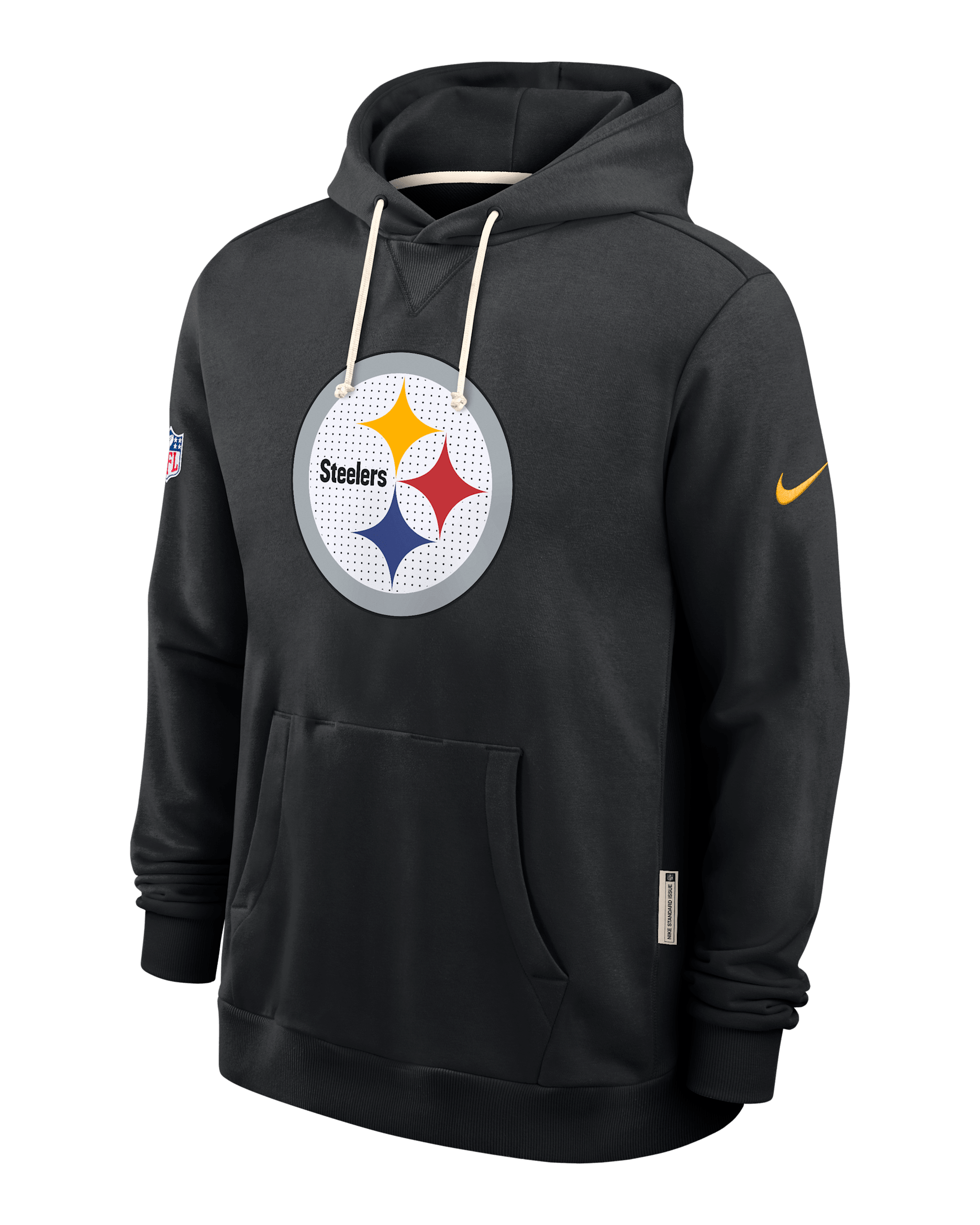 Pittsburgh Steelers Initial Home Sideline Men's Nike Dri-FIT NFL Pullover Hoodie - Black