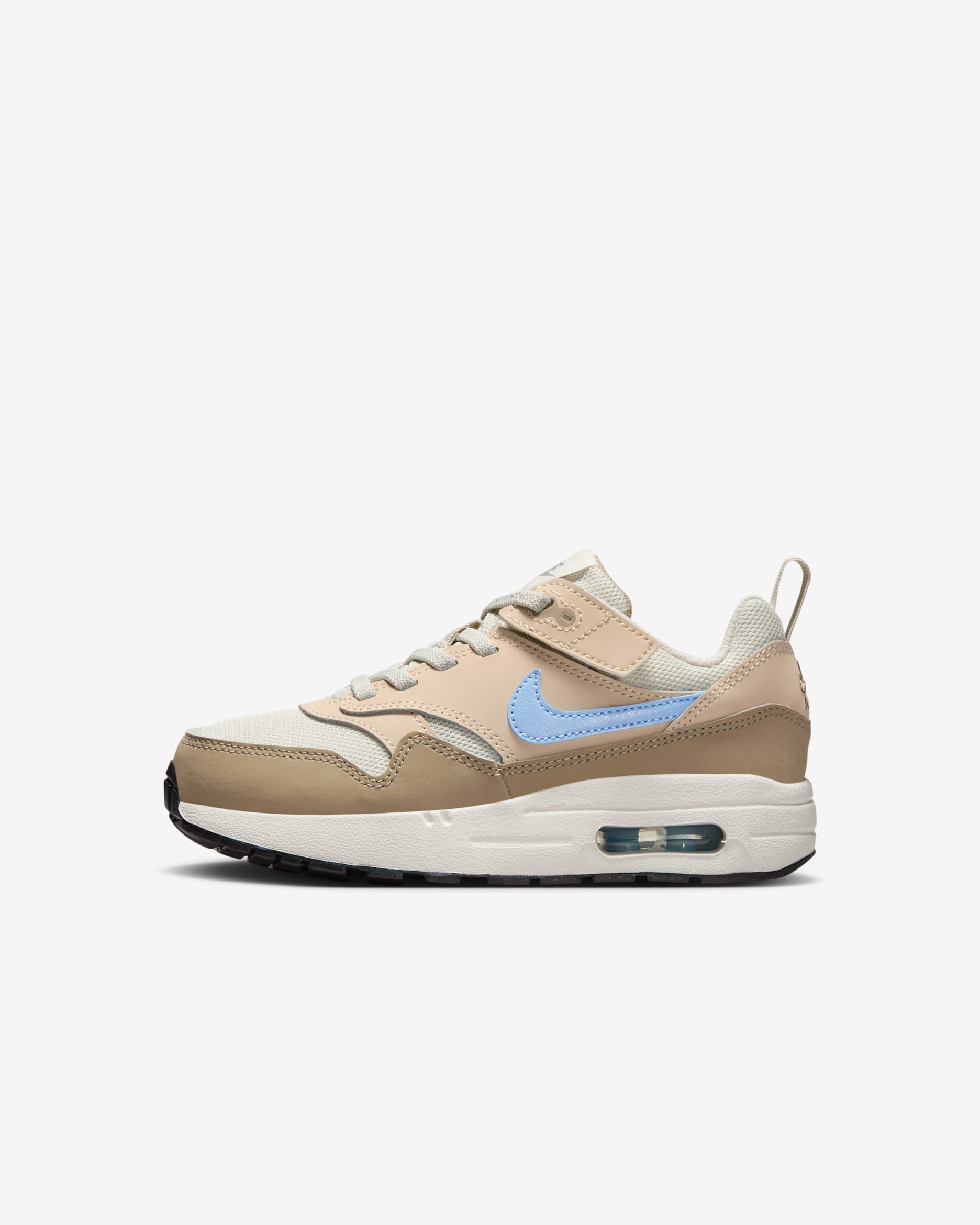 Nike Air Max 1 EasyOn 小童鞋款 - Light Bone/Sanddrift/Khaki/Psychic Blue