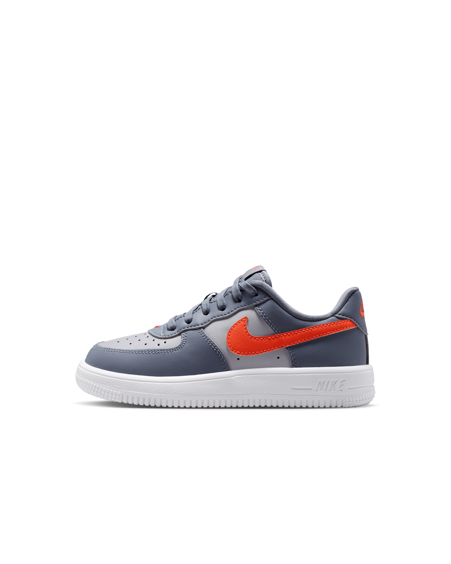 Nike Force 1 Low Little Kids' Shoes - Cement Grey/Light Carbon/White/Team Orange