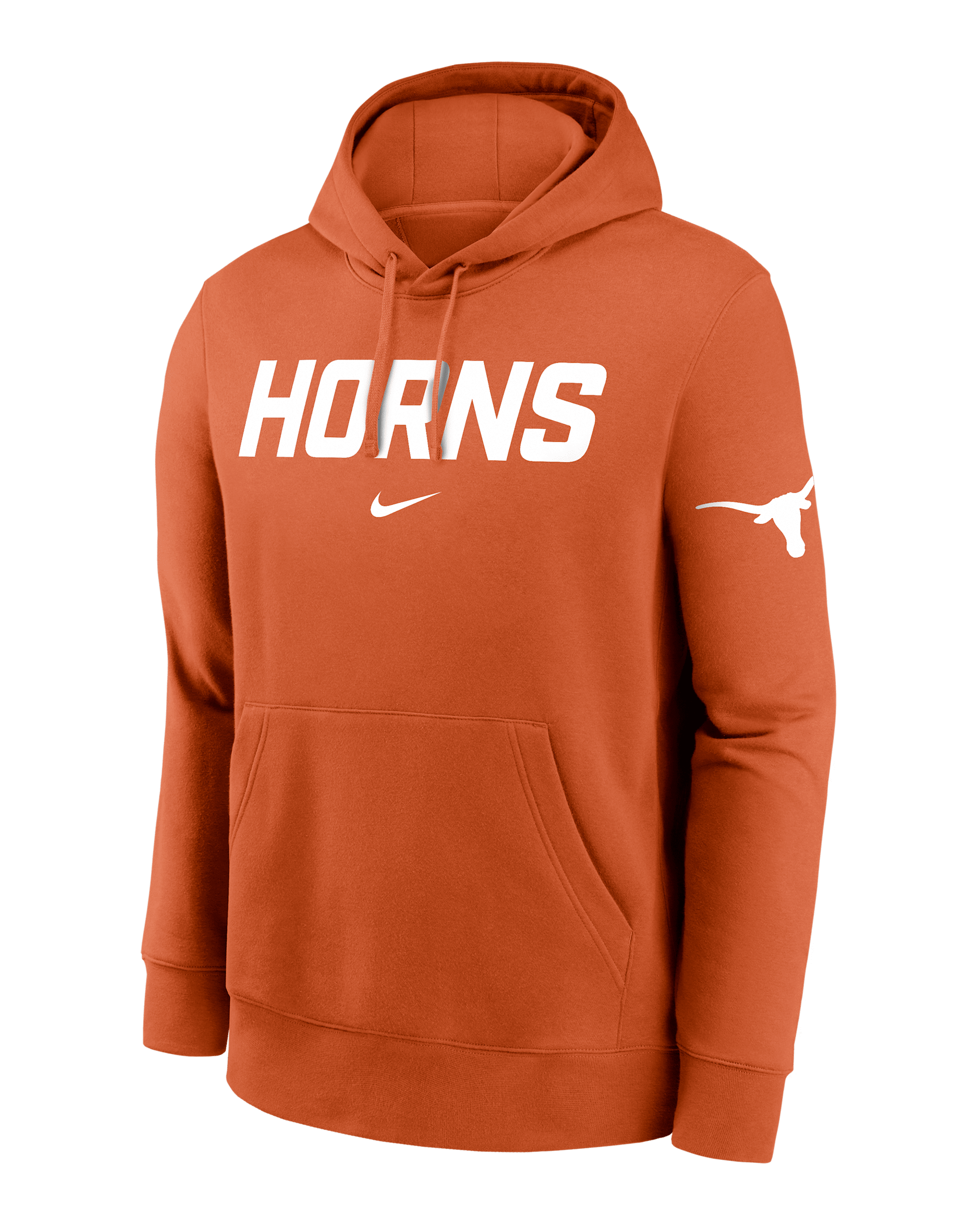 Texas Club 2-Hit Nickname Men's Nike College Pullover Hoodie - Burnt Orange