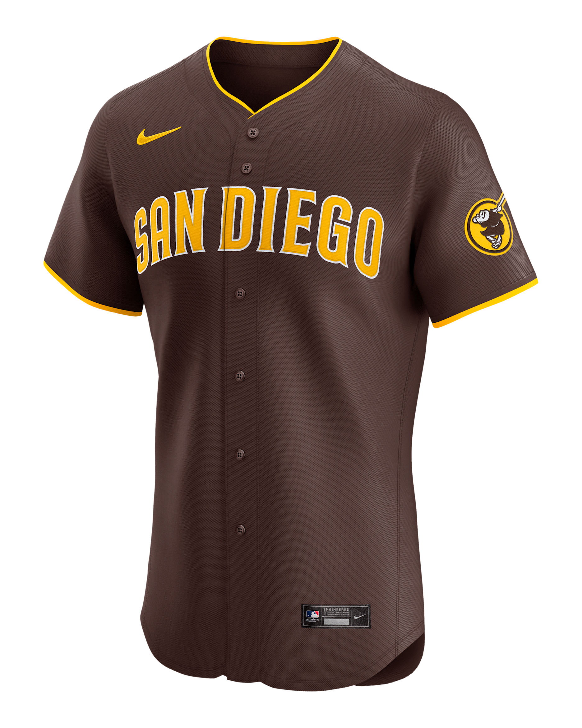 San Diego Padres Men's Nike Dri-FIT ADV MLB Elite Jersey - Brown