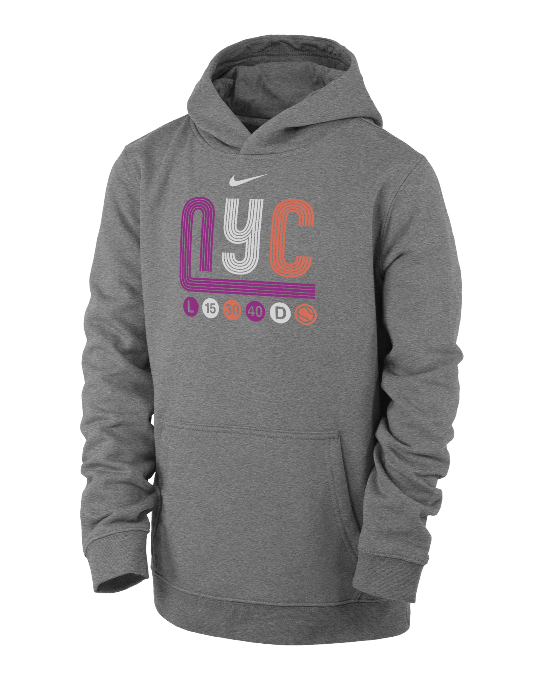 Nike Big Kids' Tennis Pullover Hoodie - Dark Grey Heather