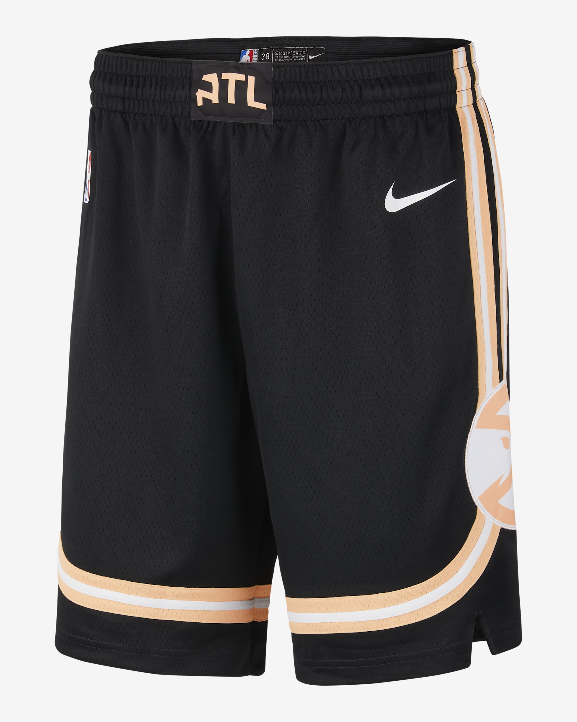 Atlanta Hawks City Edition Men's Nike Dri-FIT NBA Swingman Shorts - Black/White