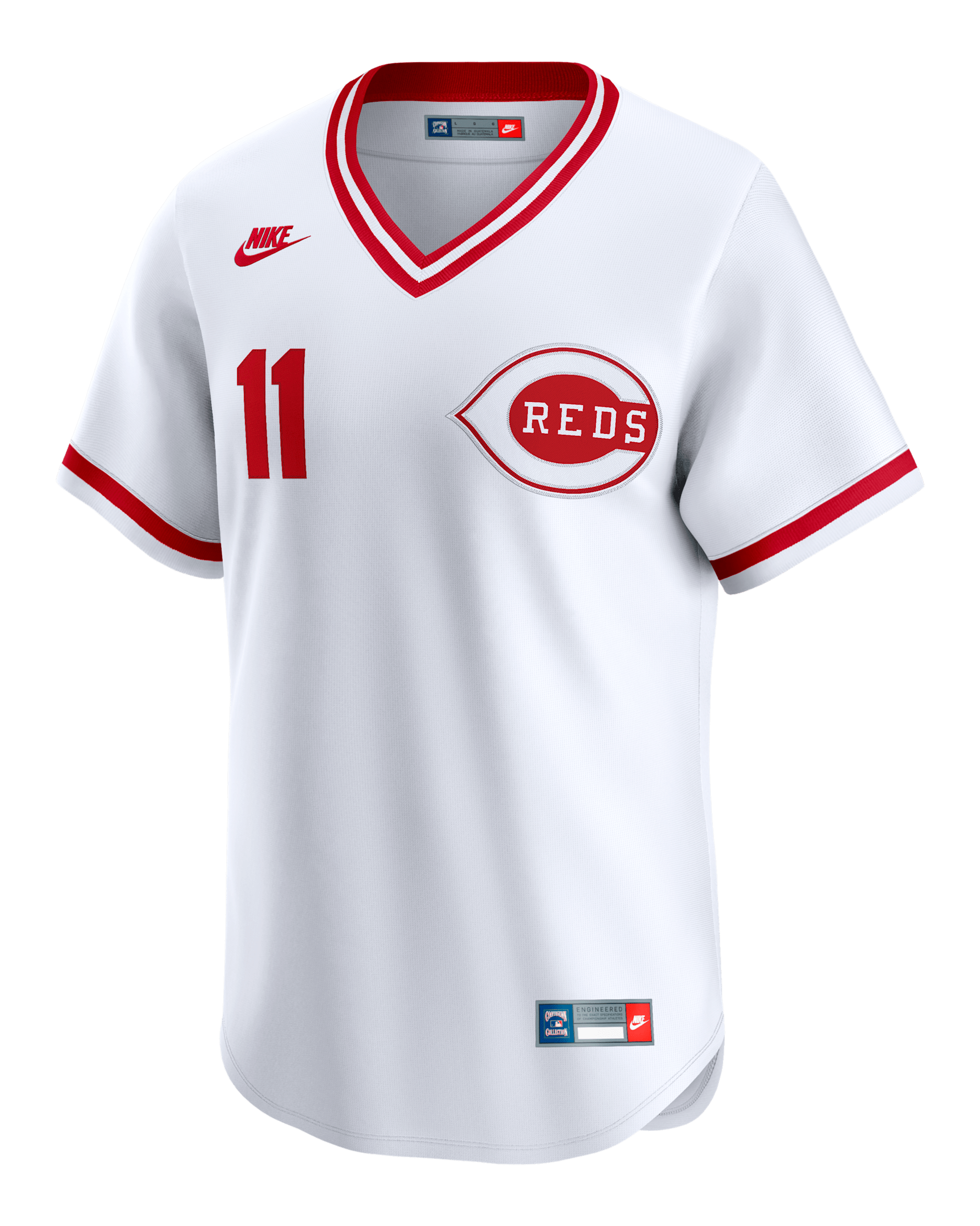 Jersey Nike Dri-FIT ADV de la MLB Limited para hombre Barry Larkin Cincinnati Reds Cooperstown - Blanco