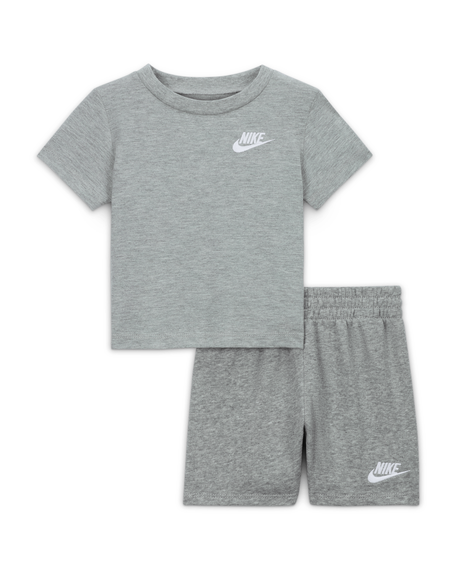 Nike Baby (12-24M) 2-Piece Knit Shorts Set - Dark Grey Heather
