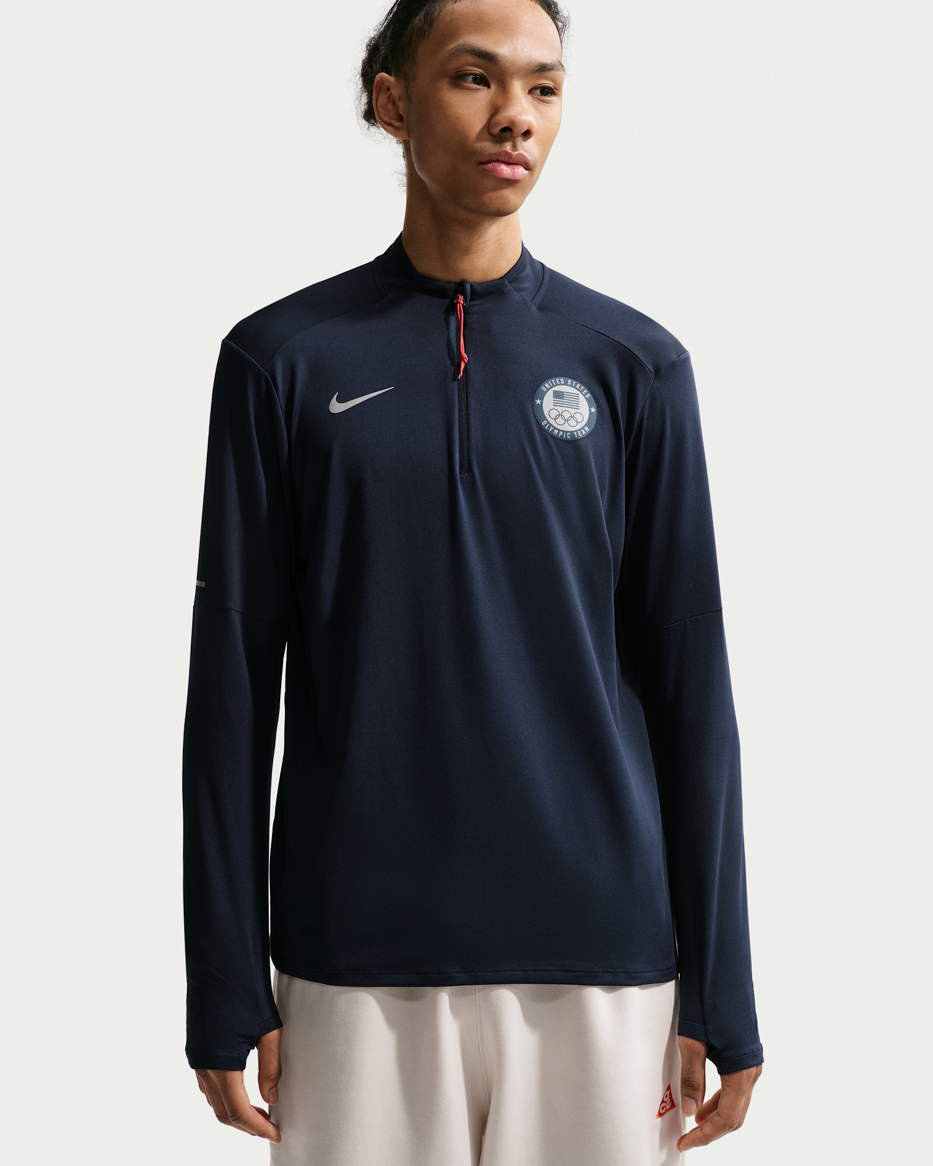 Nike Team USA Element Men's Dri-FIT 1/4-Zip Top - Obsidian