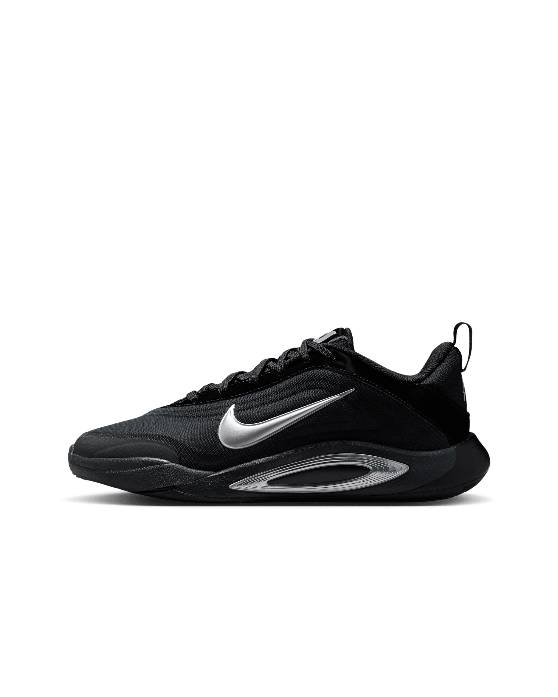A'One A'ja Wilson Big Kids' Basketball Shoes - Black/Dark Smoke Grey/Dark Grey/Metallic Silver
