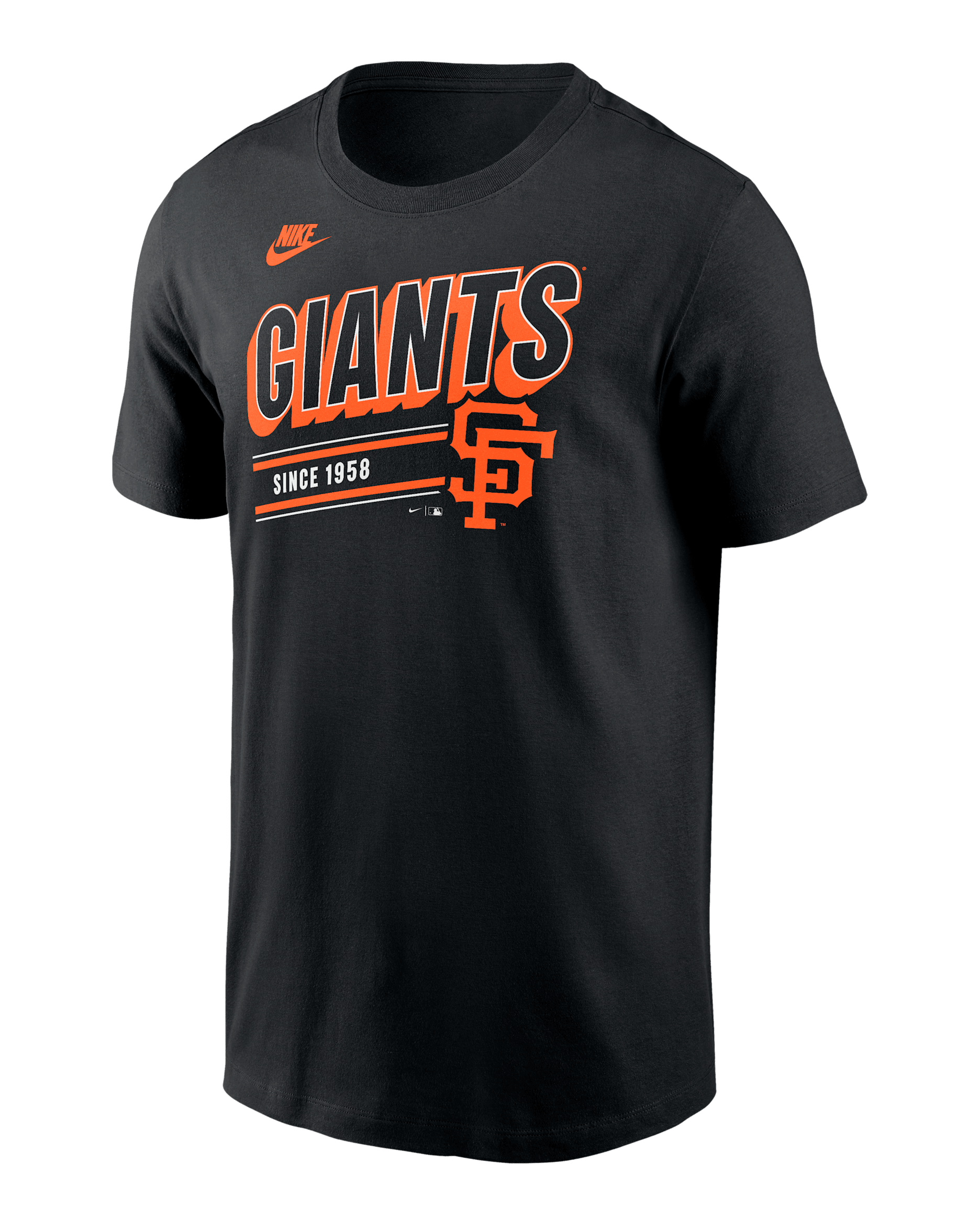 Playera Nike de la MLB para hombre San Francisco Giants Cooperstown Retro - Negro