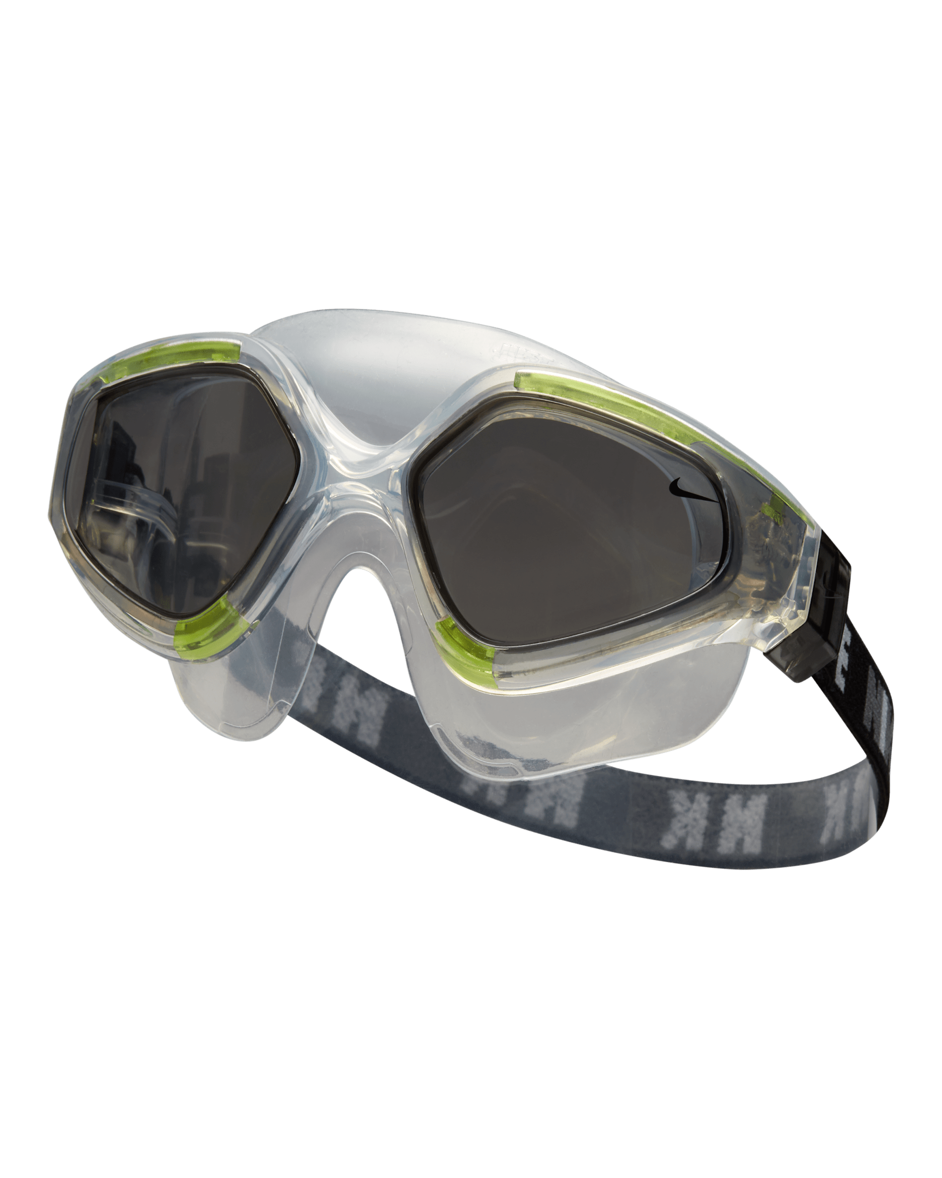 Goggles tipo máscara para natación Nike Expanse - Verde atómico/Transparente/Negro/Negro