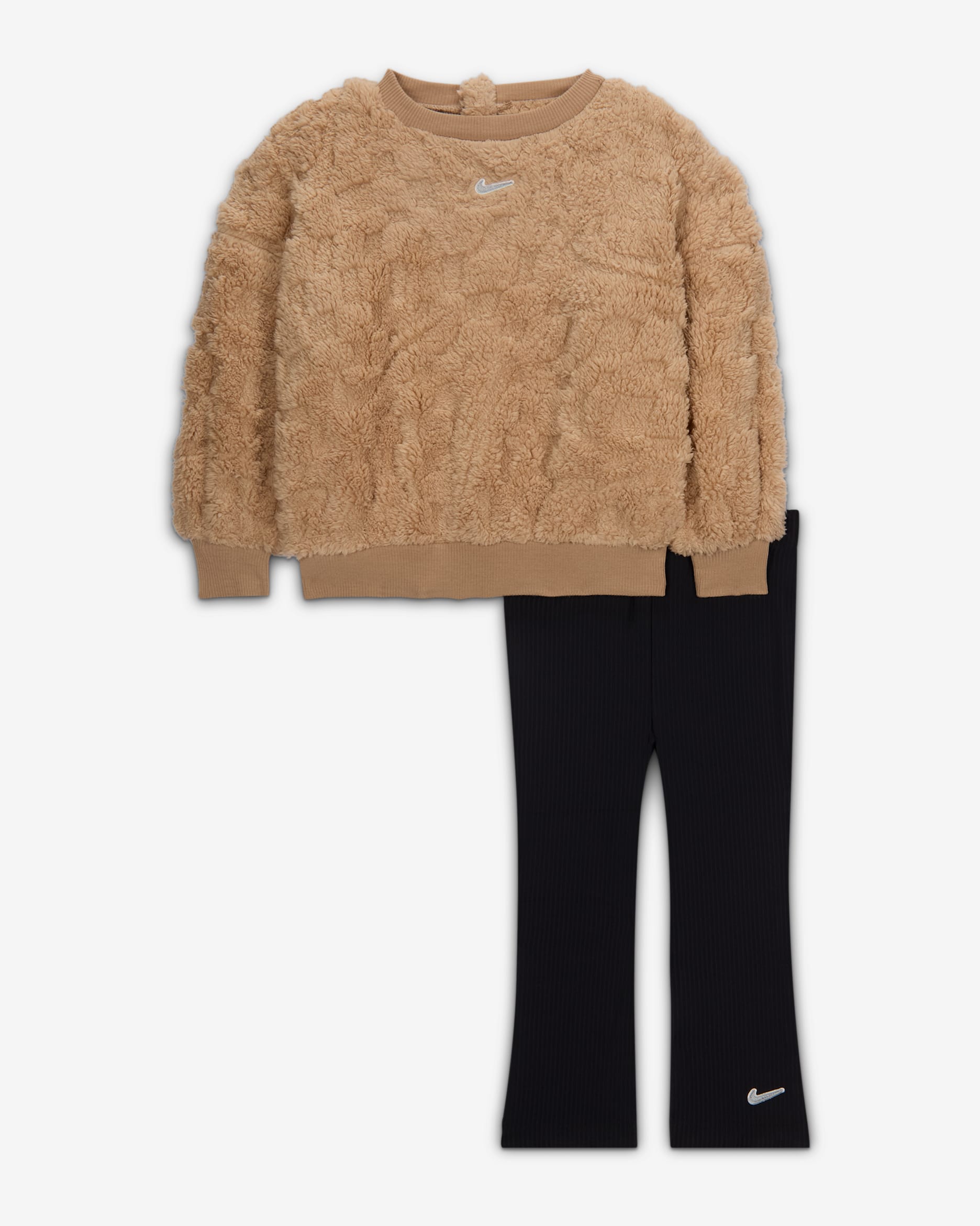 Nike Cozy Baby (12-24M) 2-Piece Flared Leggings Set - Black