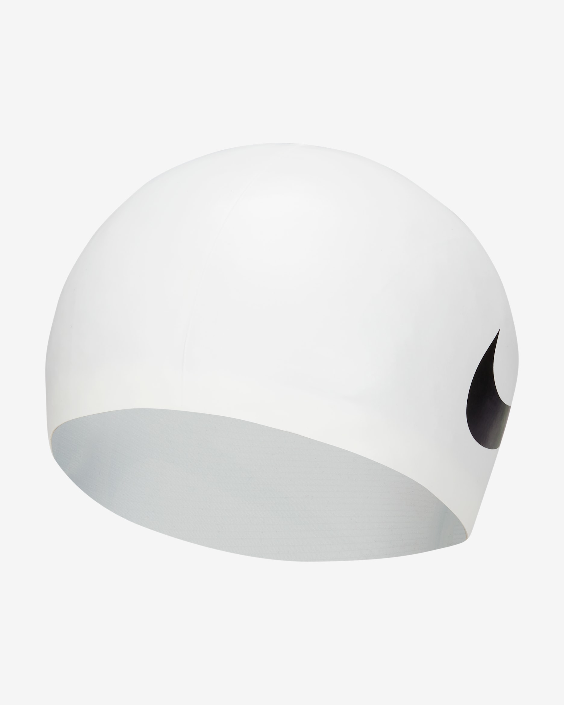 Gorra de natación Nike Swim Big Swoosh - Blanco/Negro