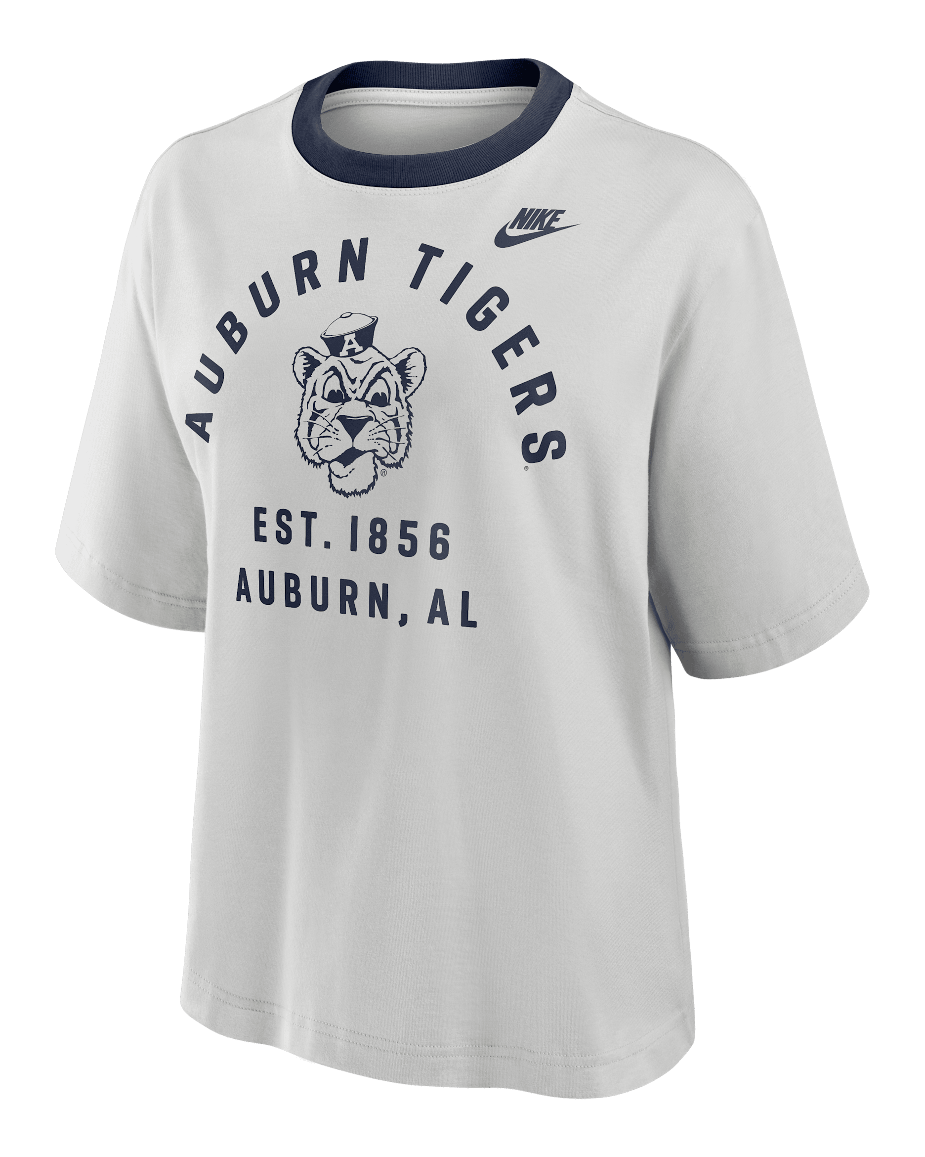 Auburn Legacy Arch Script Boxy Women's Nike College T-Shirt - Grey