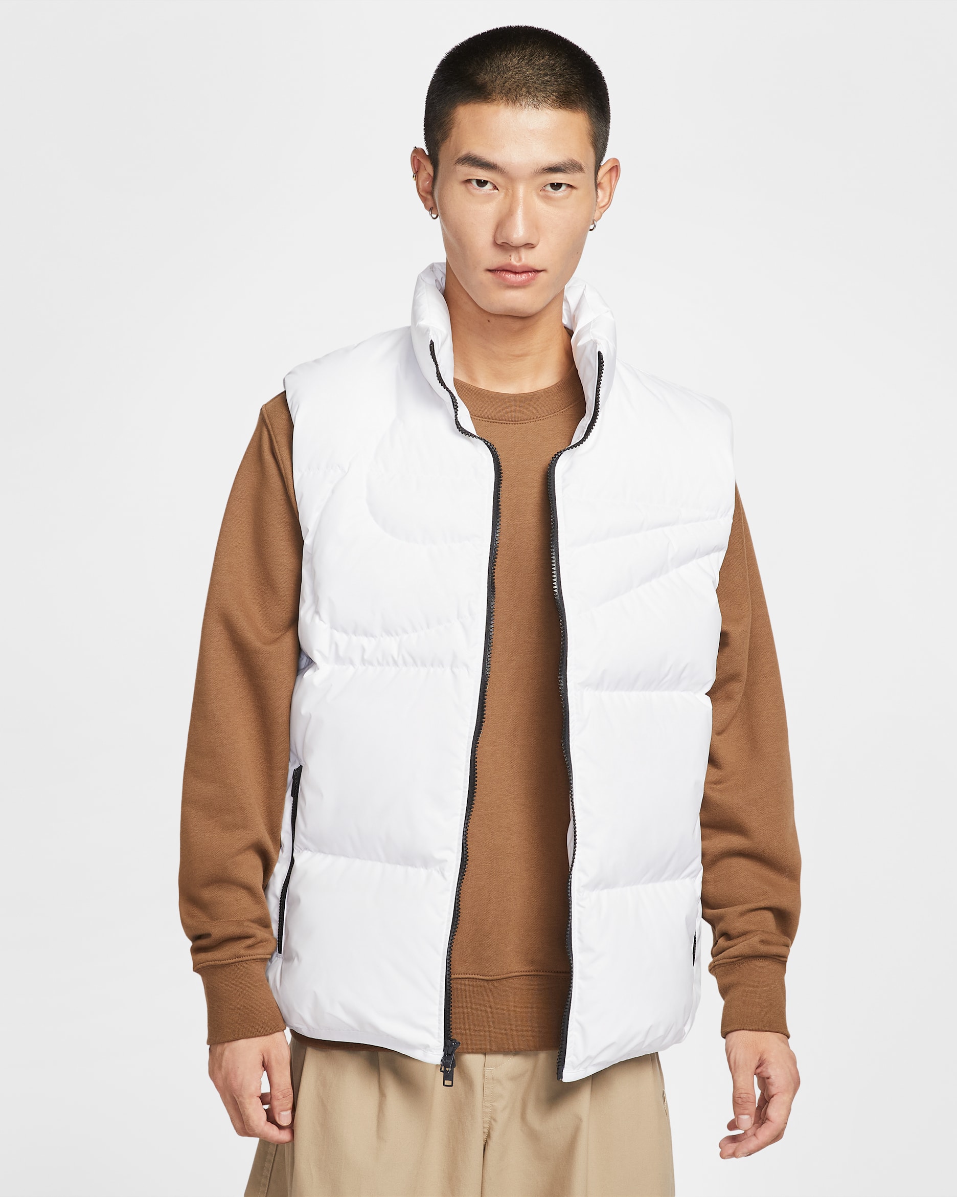 Nike Sportswear Club Men's Therma-FIT Loose Vest - White/White