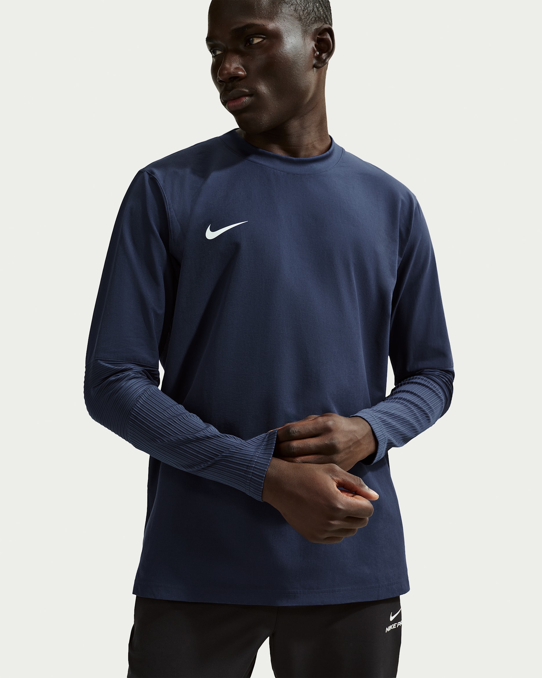 Nike Player Men's Dri-FIT Pullover Crewneck - Midnight Navy/White