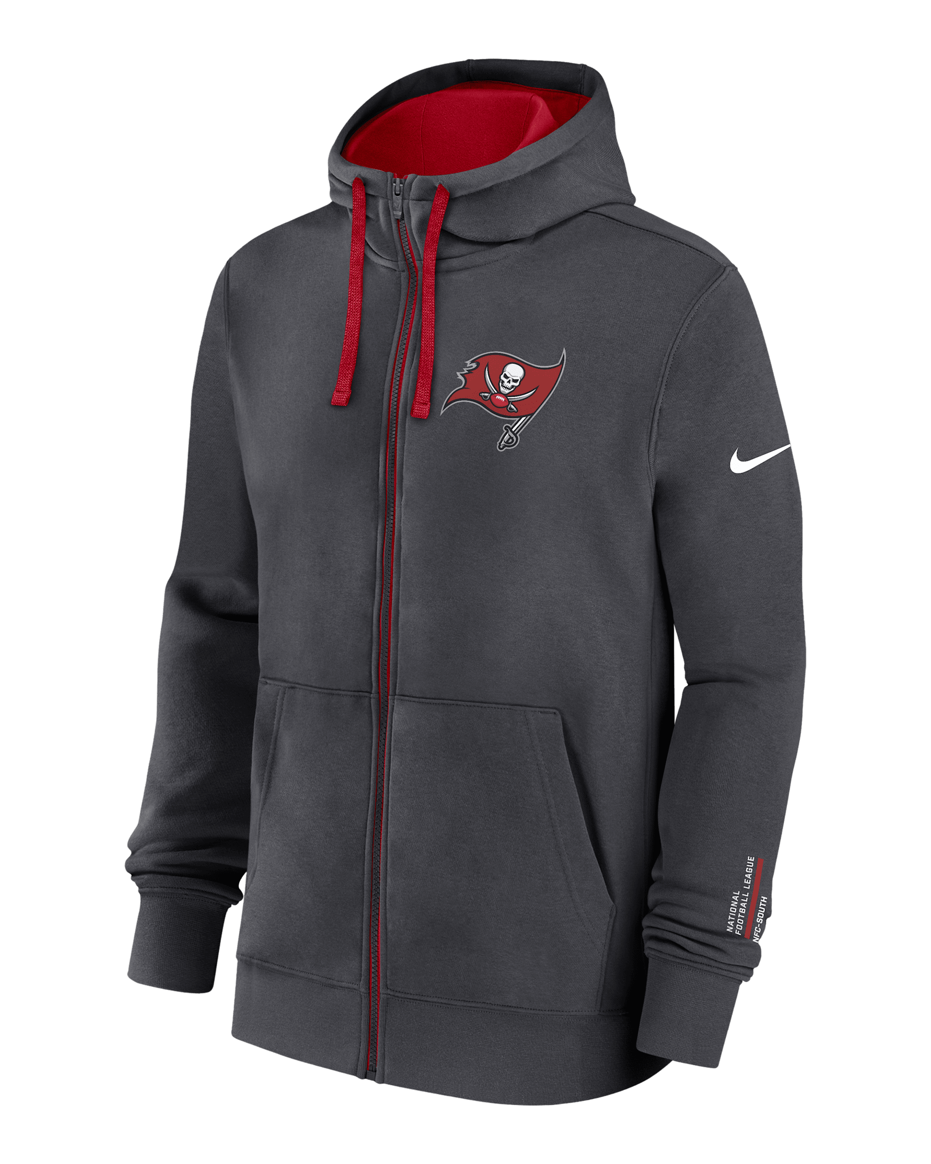 Tampa Bay Buccaneers Playbook Page Club Men's Nike NFL Full-Zip Hoodie - Anthracite