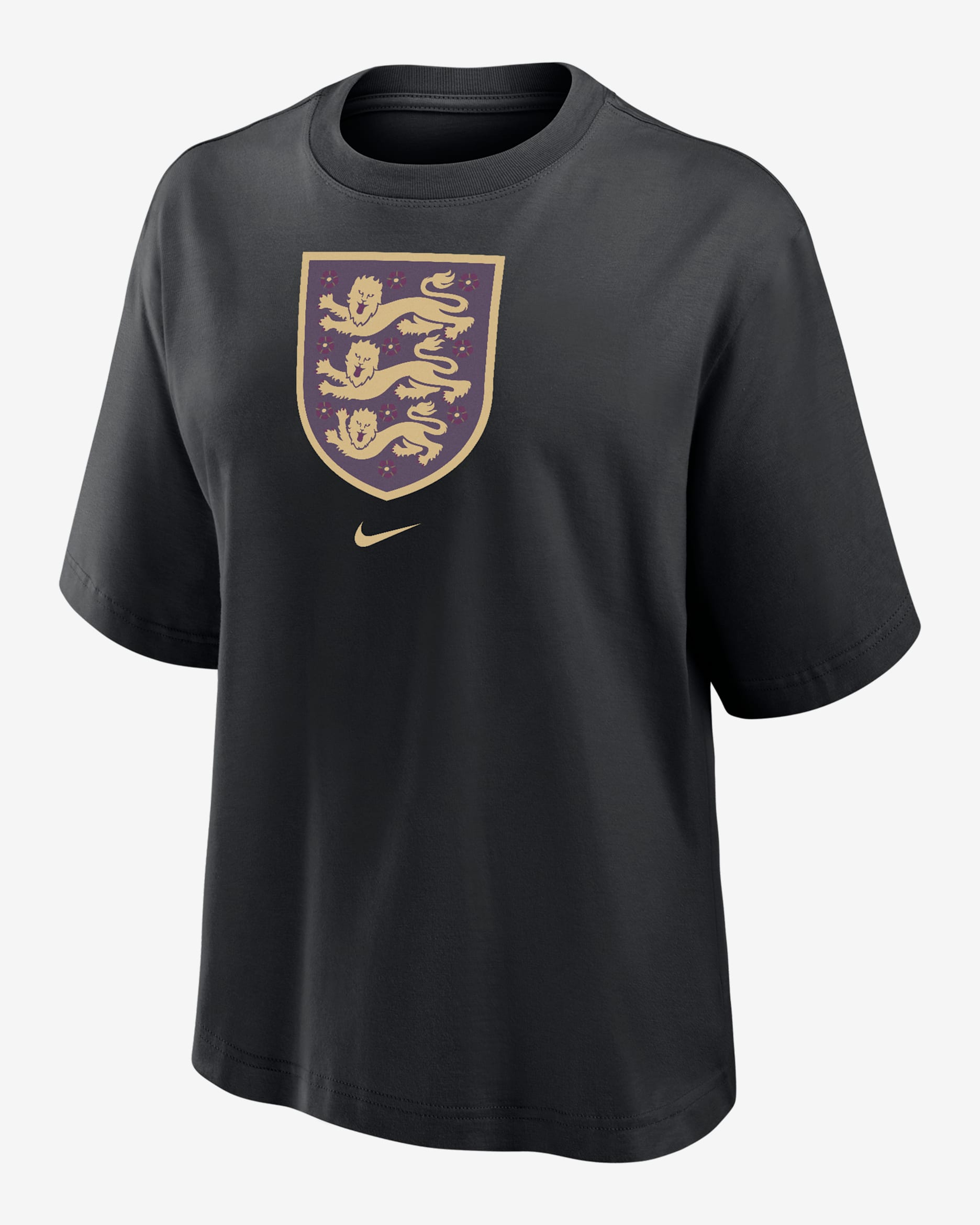 England Women's Nike Soccer Boxy T-Shirt - Black