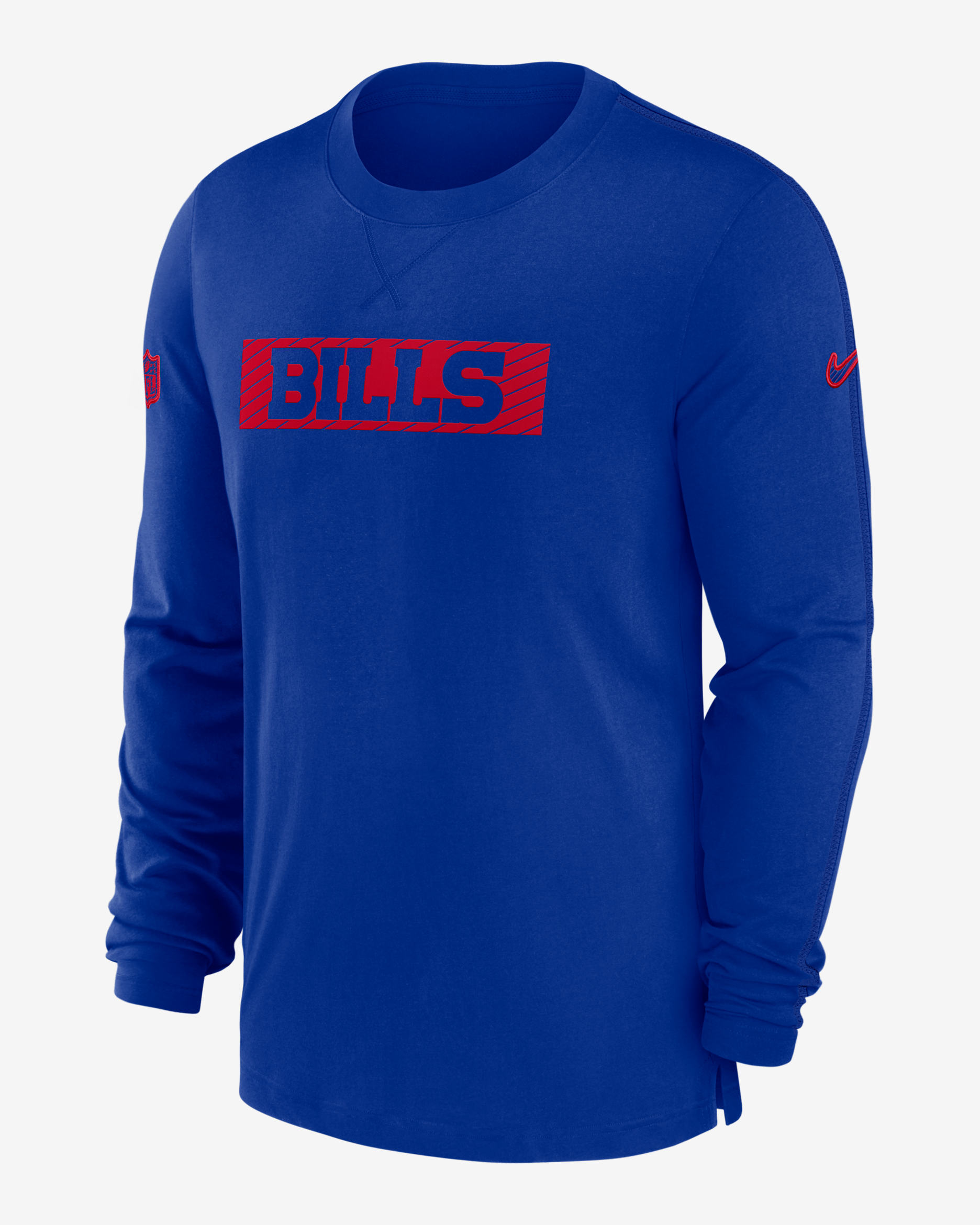 Playera de manga larga Nike Dri-FIT para hombre Buffalo Bills Sideline Player Team Issue - Royal
