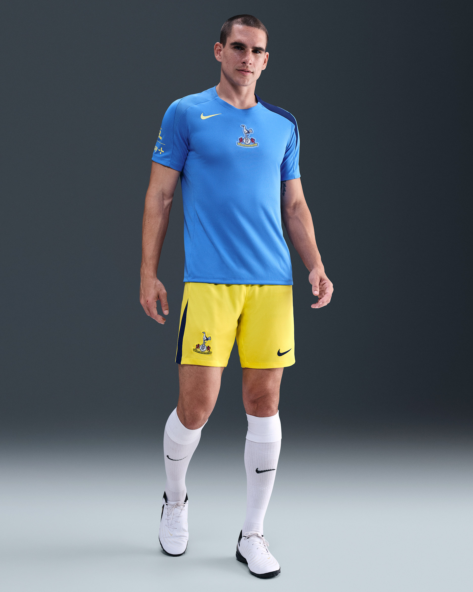 Tottenham Hotspur 2025/26 Stadium Third Men's Nike Dri-FIT Total 90 Football Replica Shorts - Dynamic Yellow/Blue Void/Blue Void