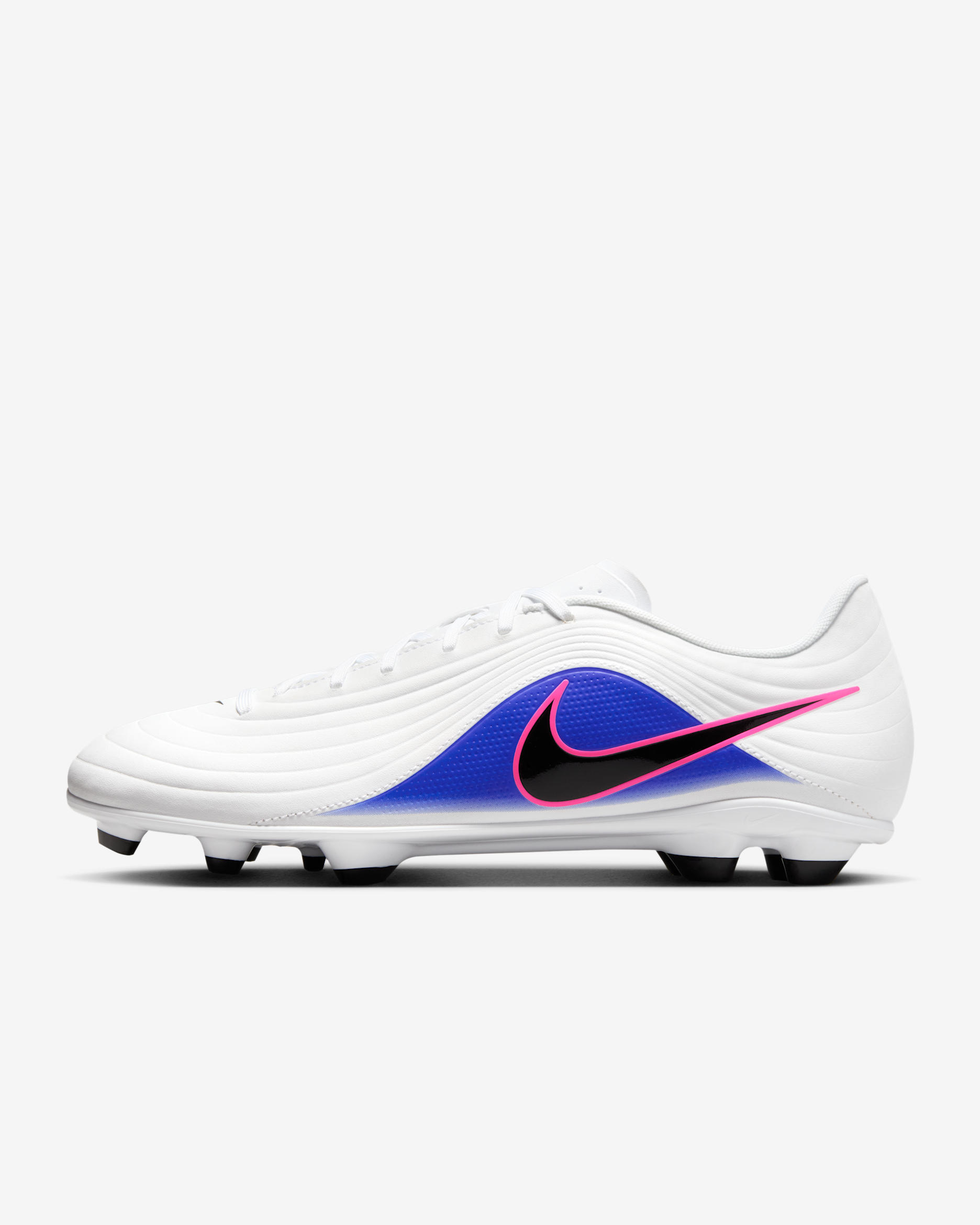 Nike Tiempo Maestro Club Multi-Ground Low-Top Soccer Cleats - White/Racer Blue/Pink Blast/Black