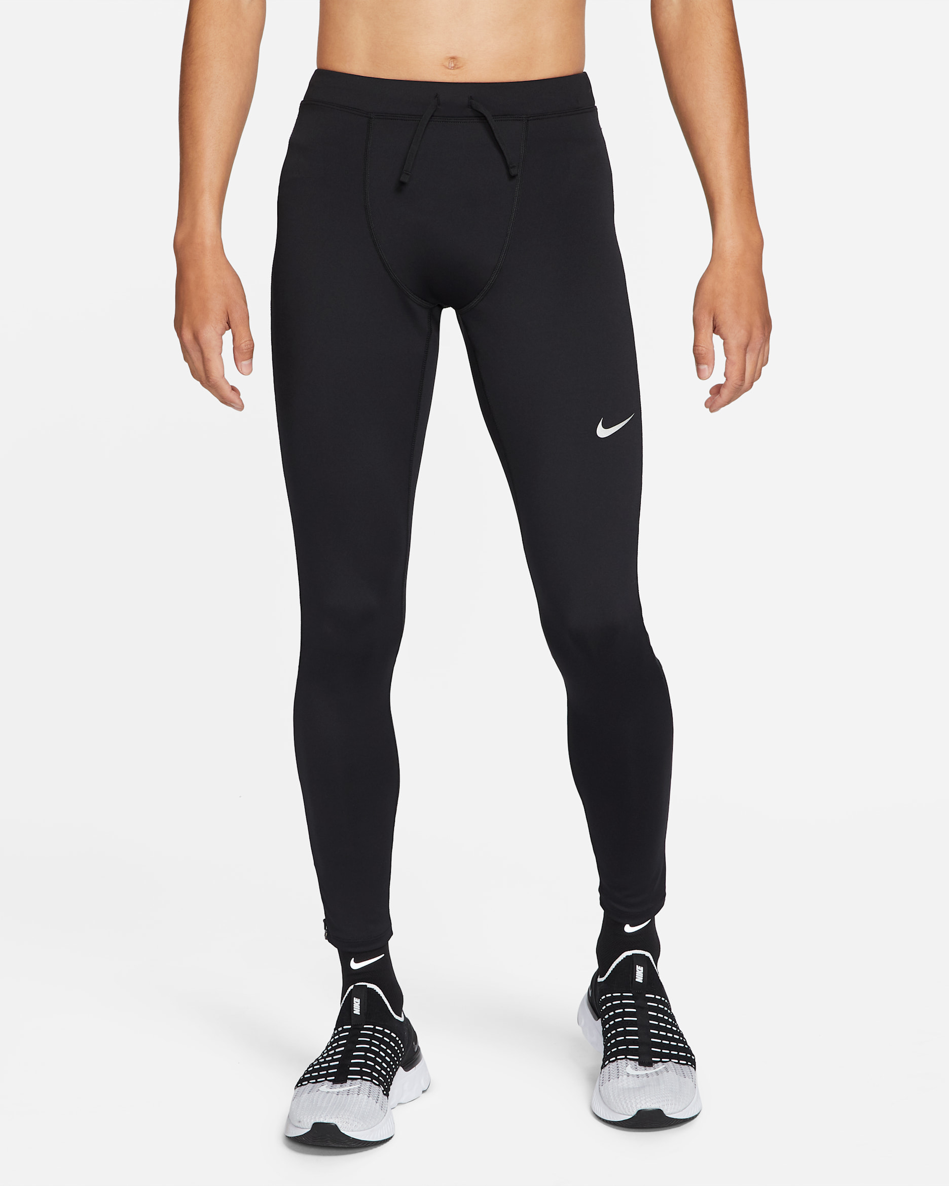 Nike Dri-FIT Challenger 男款跑步緊身褲 - 黑色