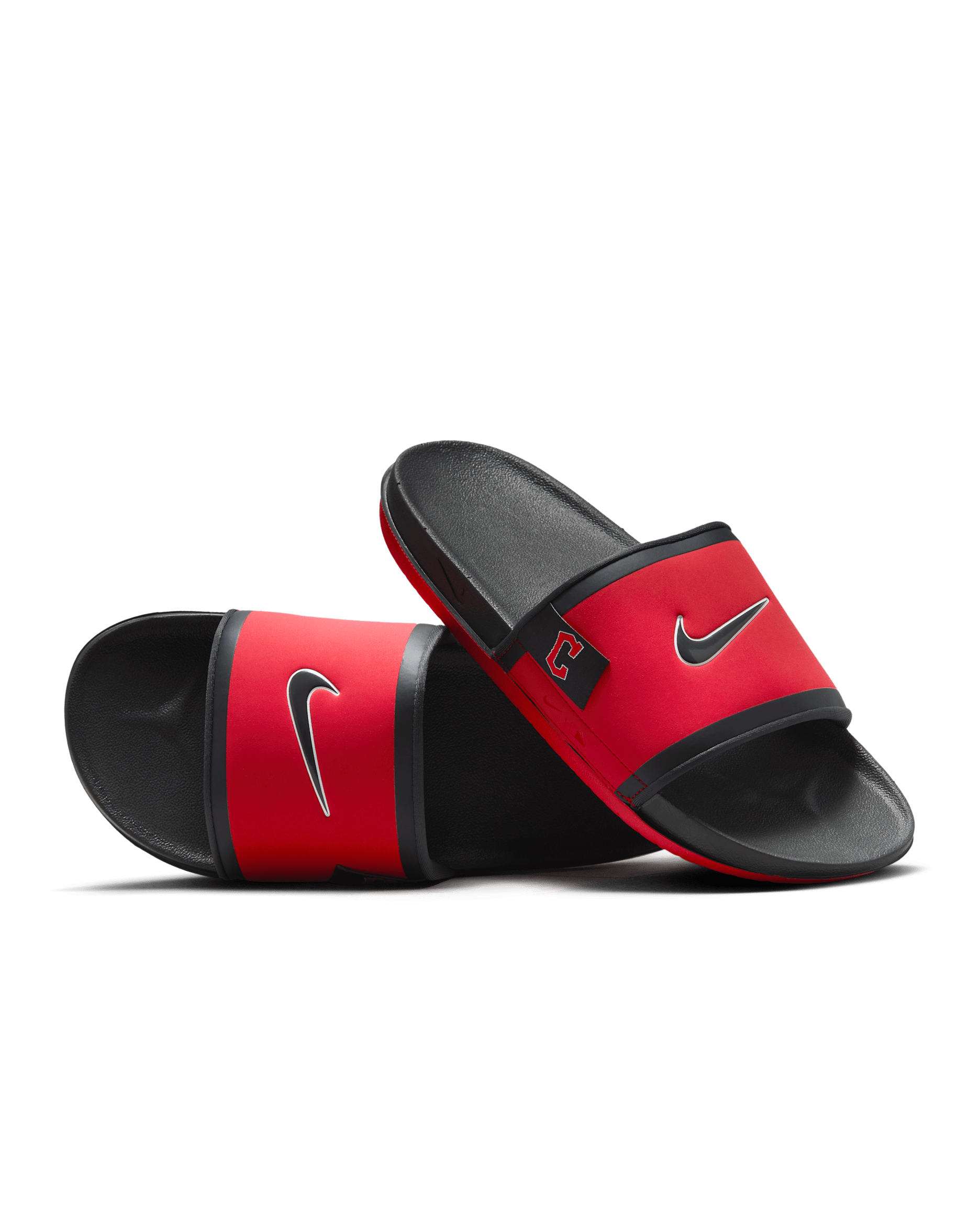 Nike Offcourt (Cleveland Guardians) Offcourt Slides - Sport Red/Dark Smoke Grey/Pitch Blue