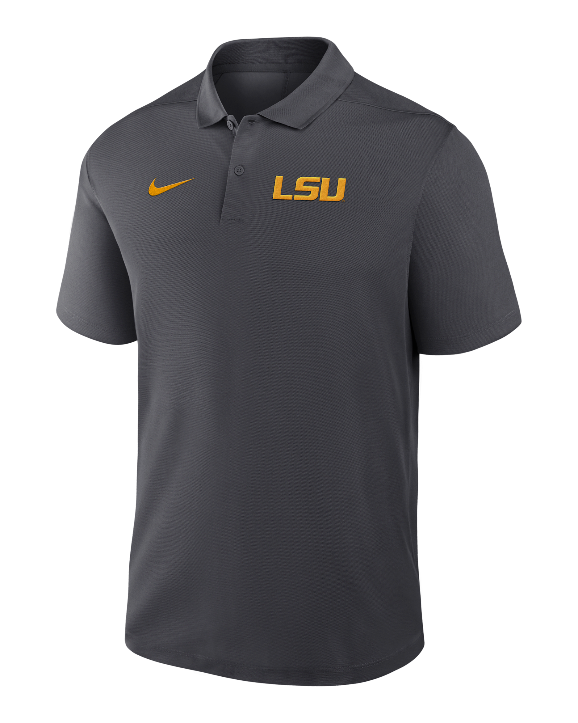 LSU Primetime Victory Primary Logo Men's Nike Dri-FIT College Polo - Anthracite