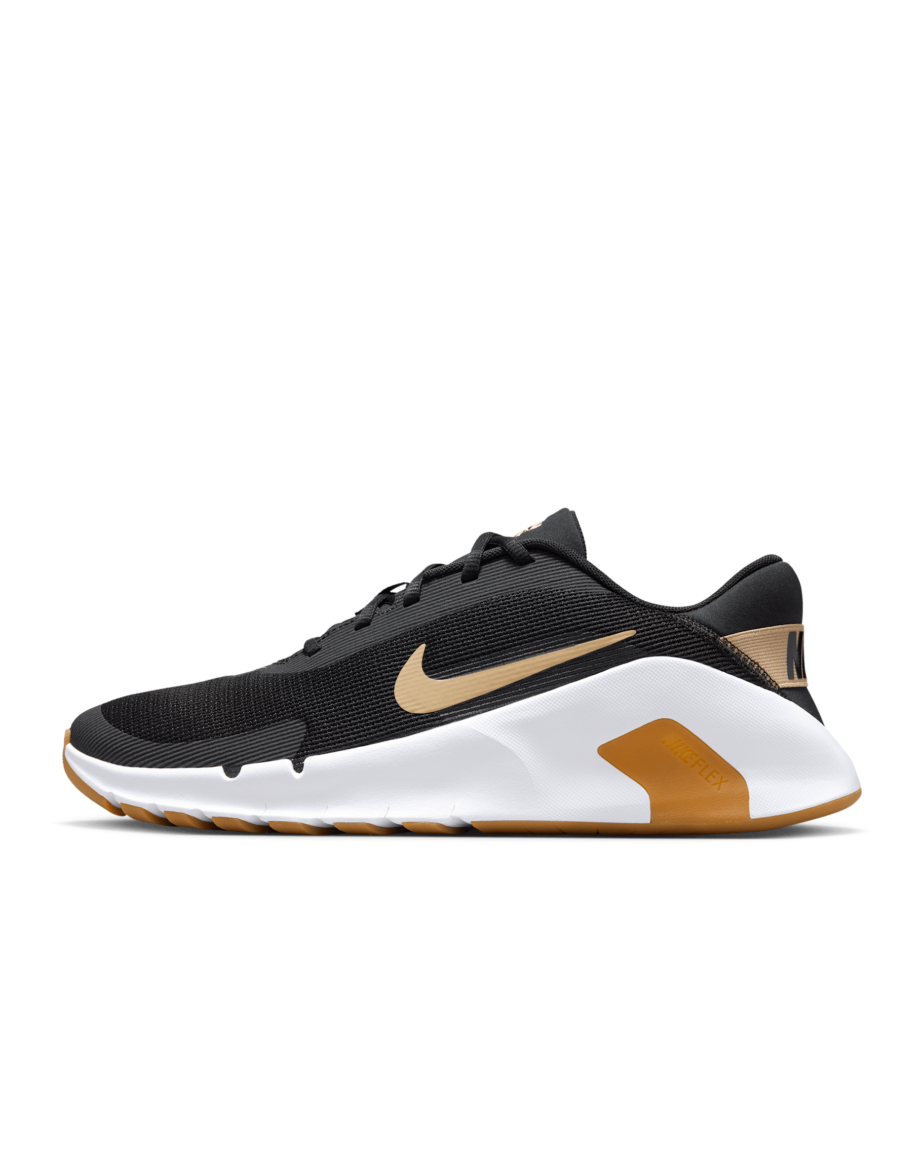 Tenis de entrenamiento para hombre Nike Flex Train - Negro/Blanco/Beige paracaídas