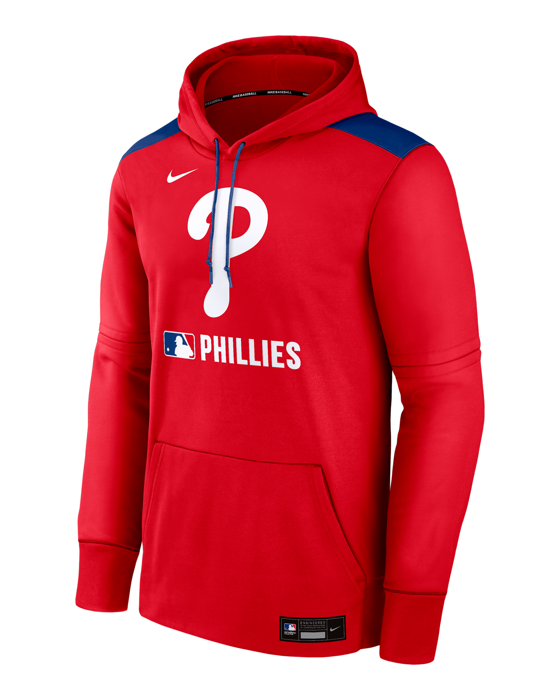 Philadelphia Phillies Authentic Collection Men's Nike Therma MLB Pullover Hoodie - Red
