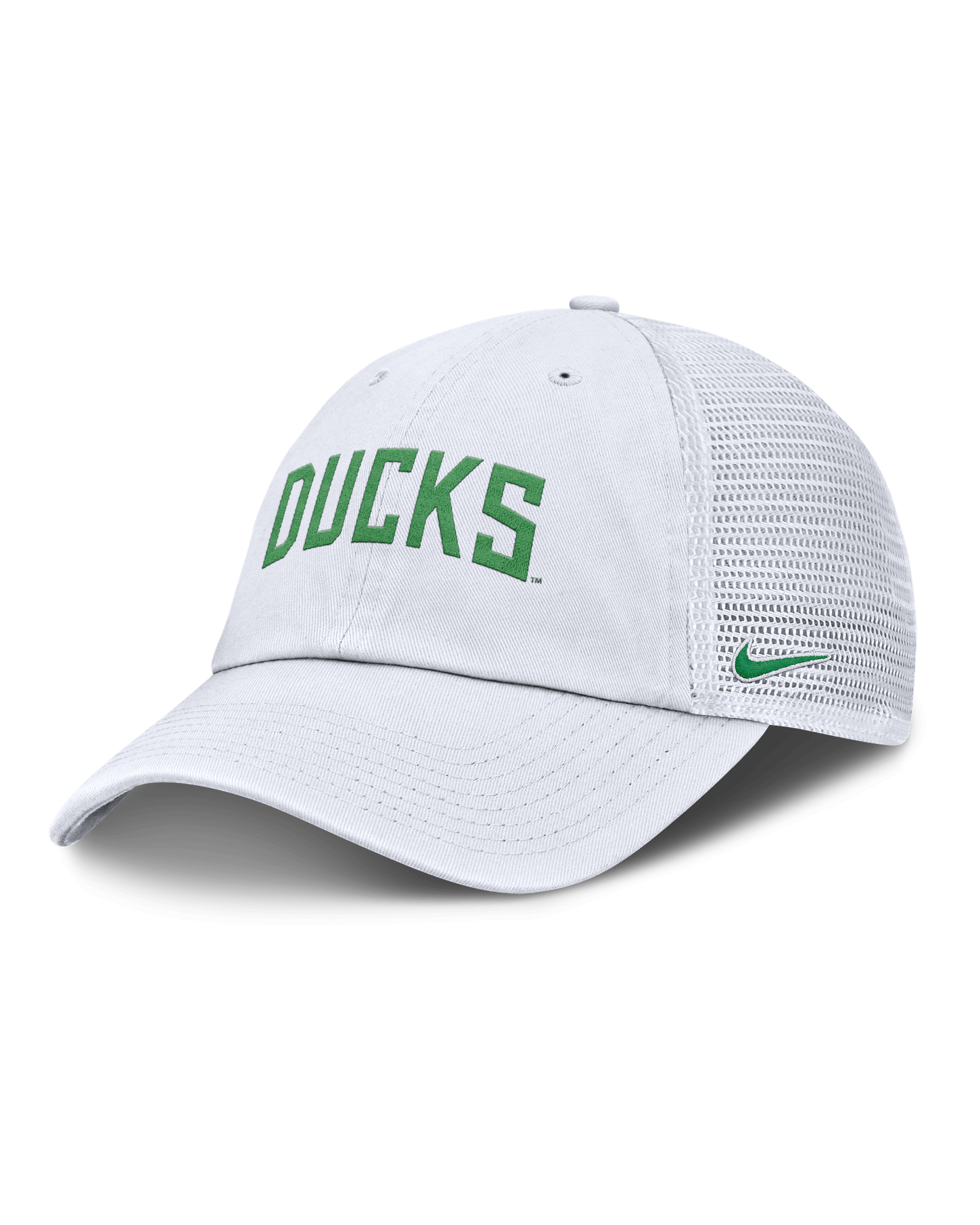 Oregon Primetime Campus Club Men's Nike College Trucker Adjustable Hat - White