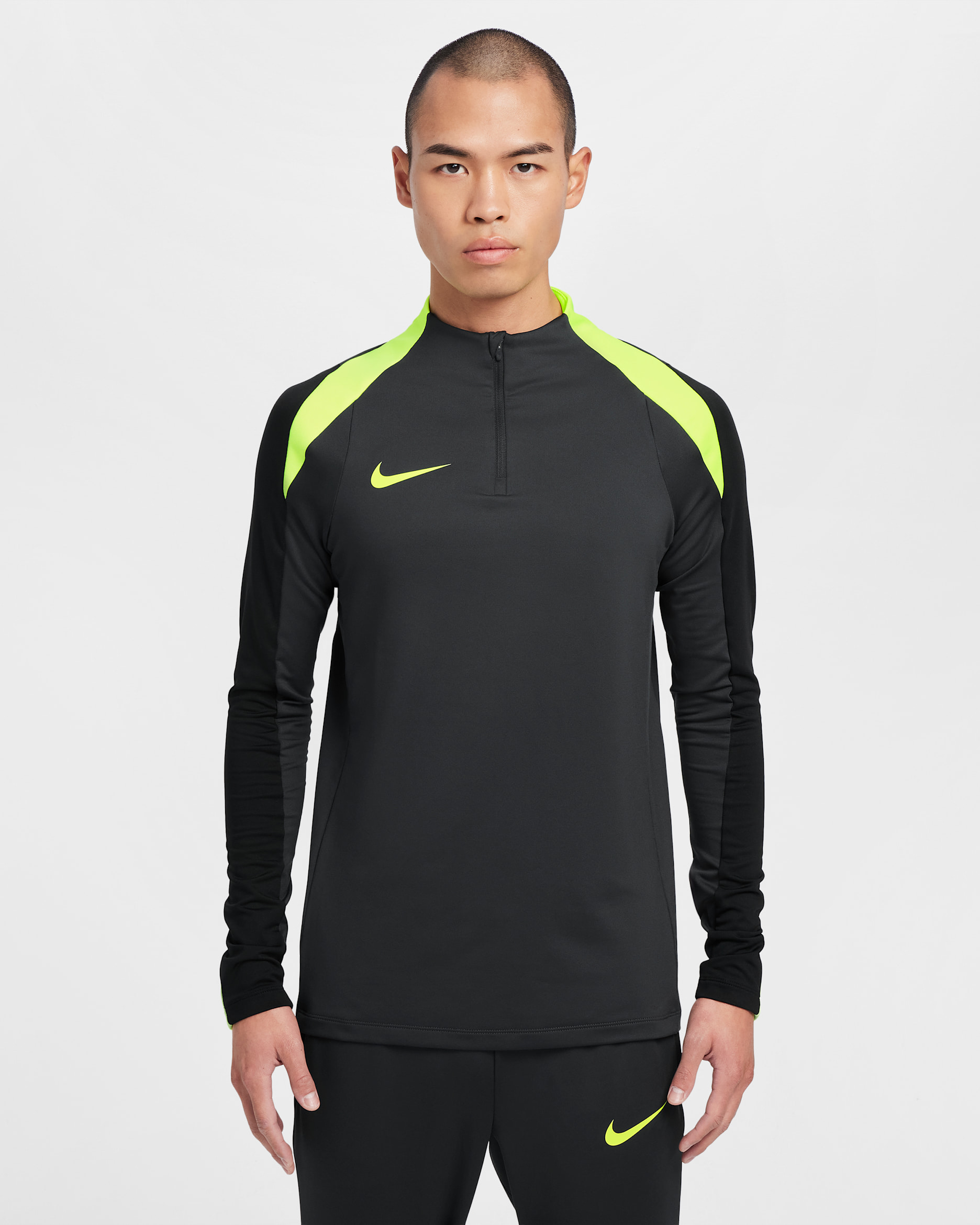 ナイキ ストライク メンズ Dri-FIT サッカー 1/2ジップ ドリルトップ - アンスラサイト/ブラック/ボルト/ボルト