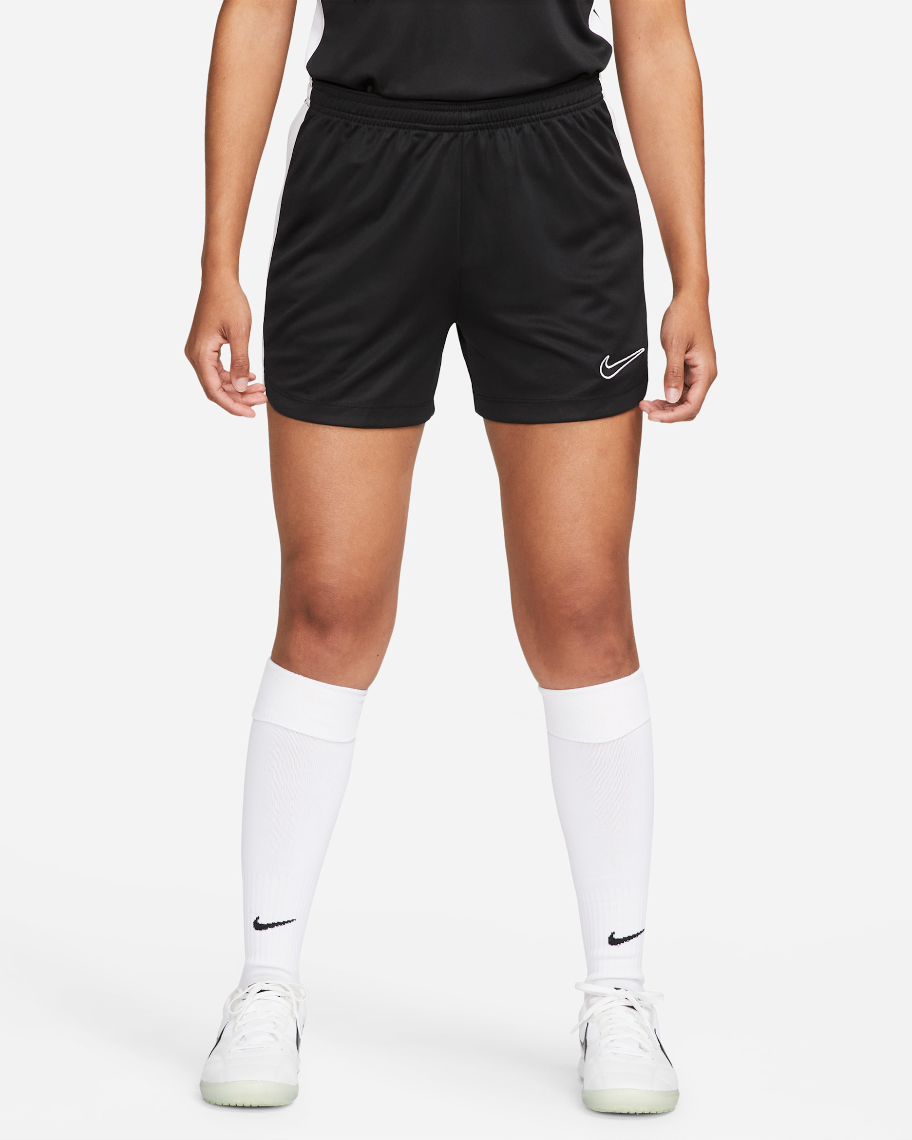 Nike Dri-FIT Academy 23 Pantalons curts de futbol - Dona - Negre/Blanc/Blanc